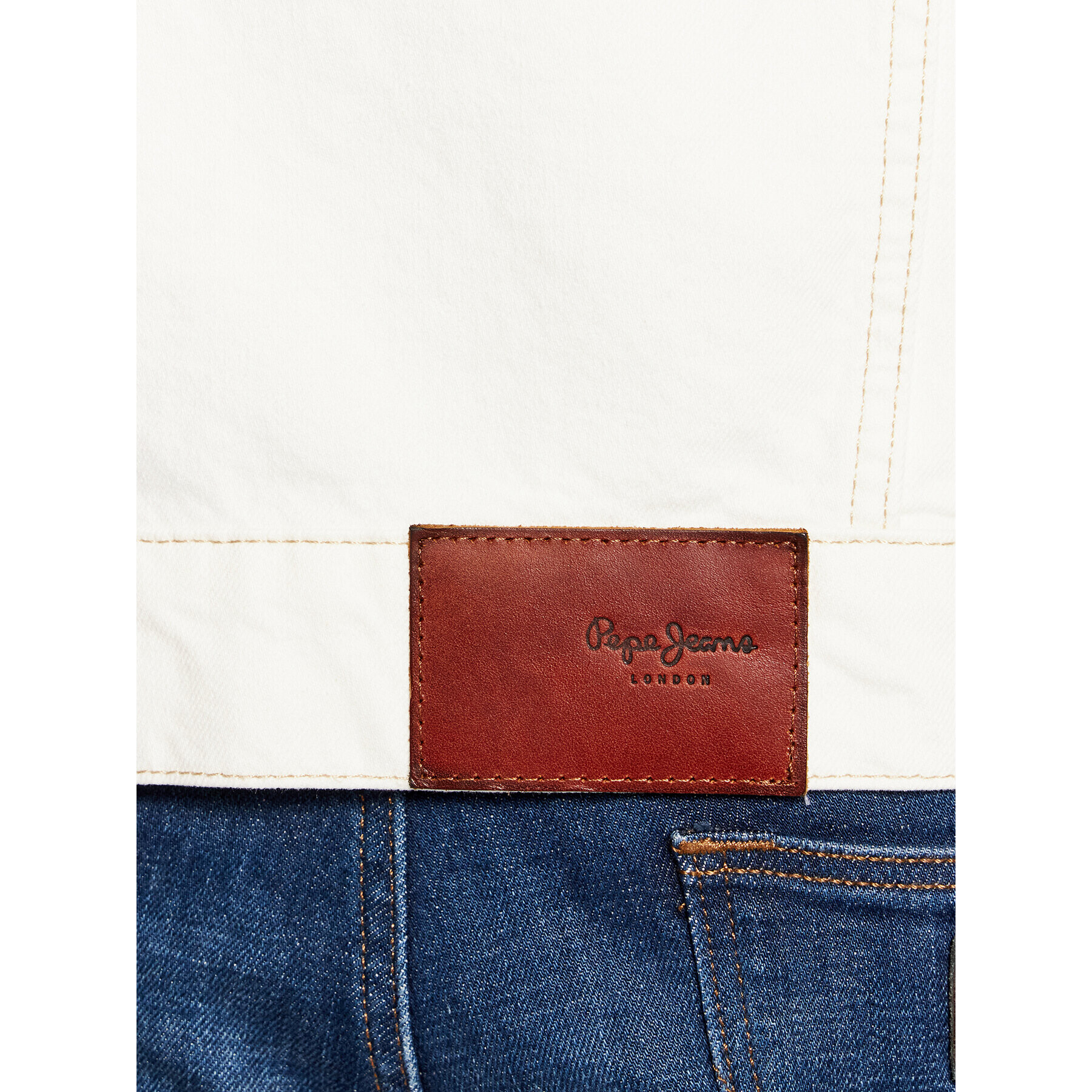 Pepe Jeans Jeansová bunda Pinner PM402465 Béžová Regular Fit - Pepit.cz