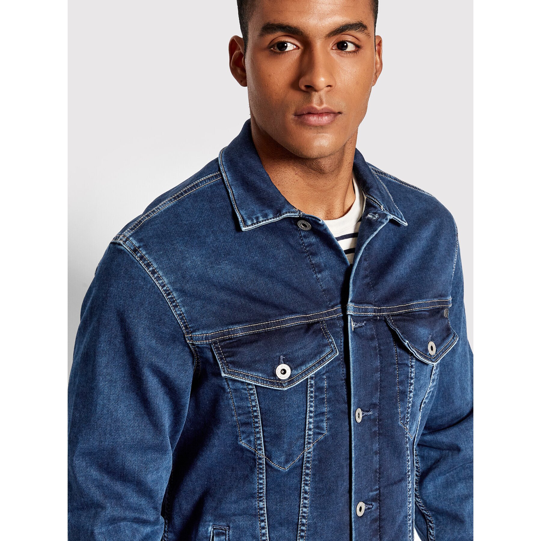 Pepe Jeans Jeansová bunda Pinner PM402465 Tmavomodrá Regular Fit - Pepit.cz