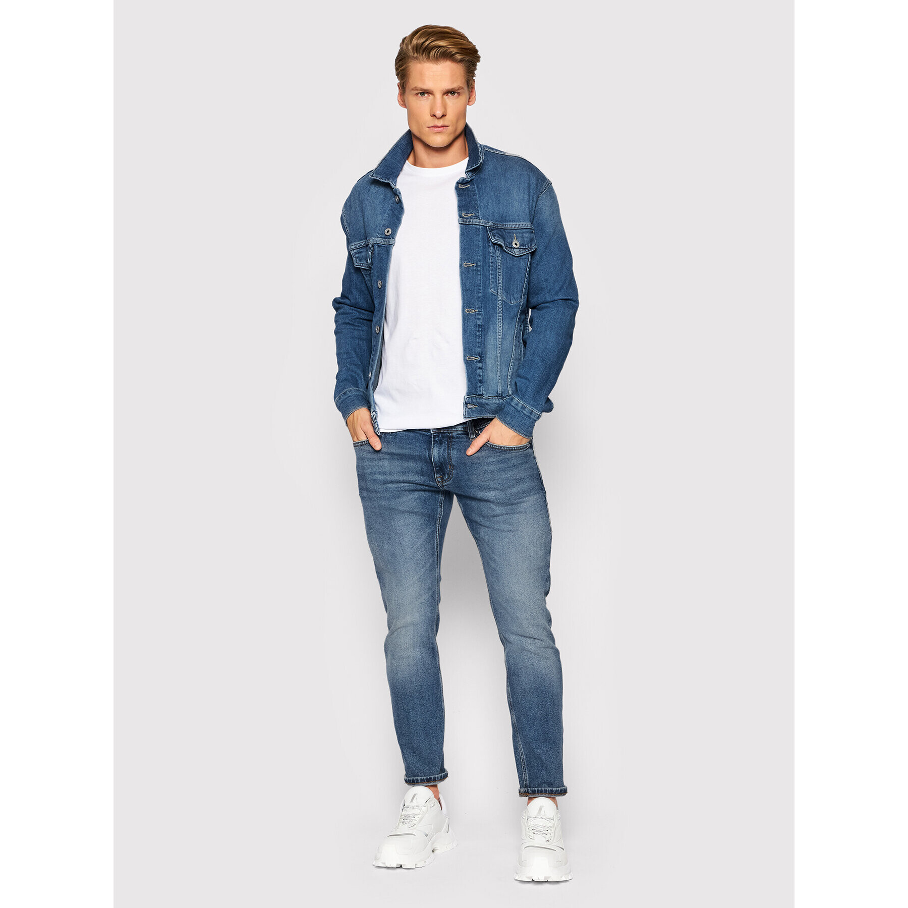 Pepe Jeans Jeansová bunda PM402465 Tmavomodrá Regular Fit - Pepit.cz