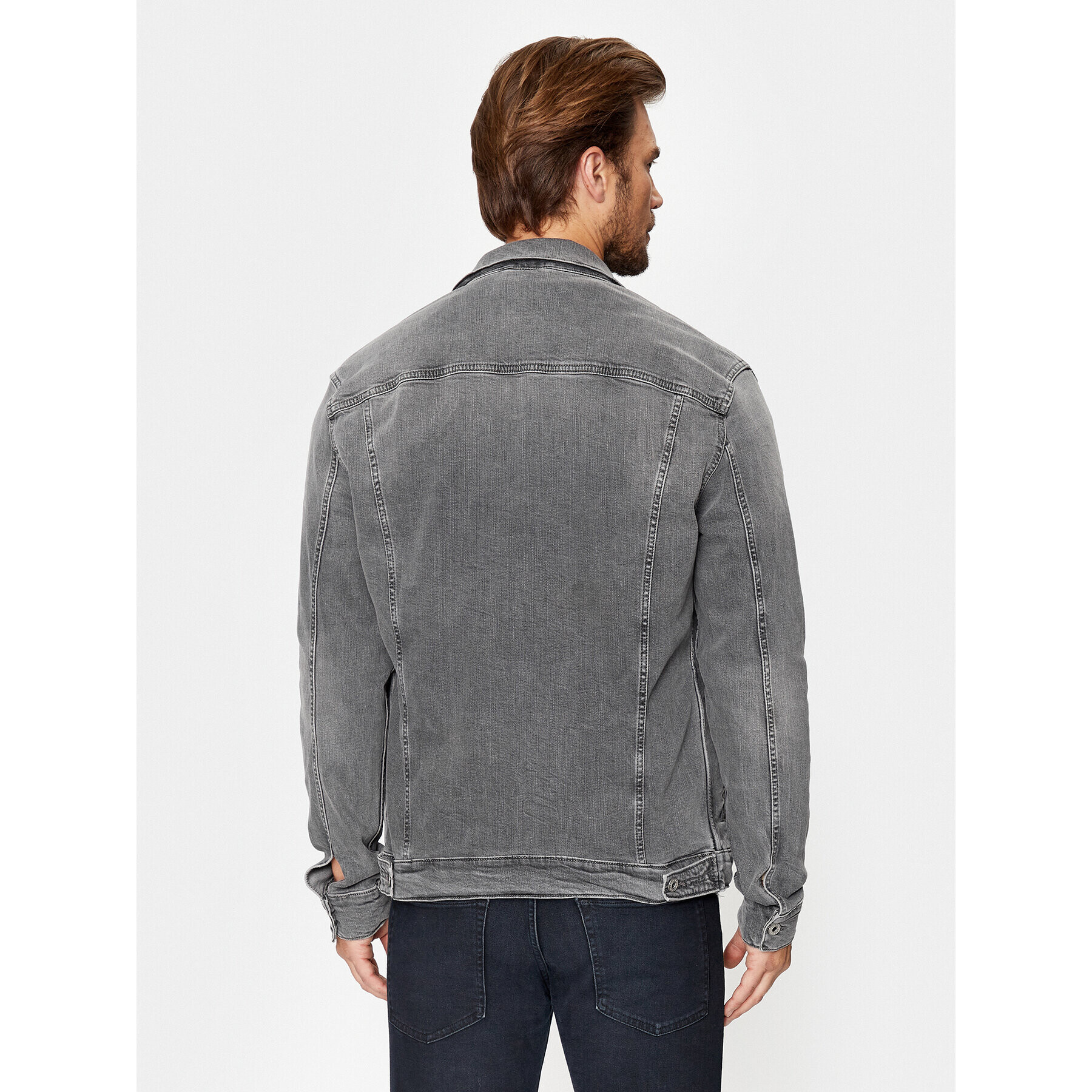 Pepe Jeans Jeansová bunda PM402805 Šedá Regular Fit - Pepit.cz