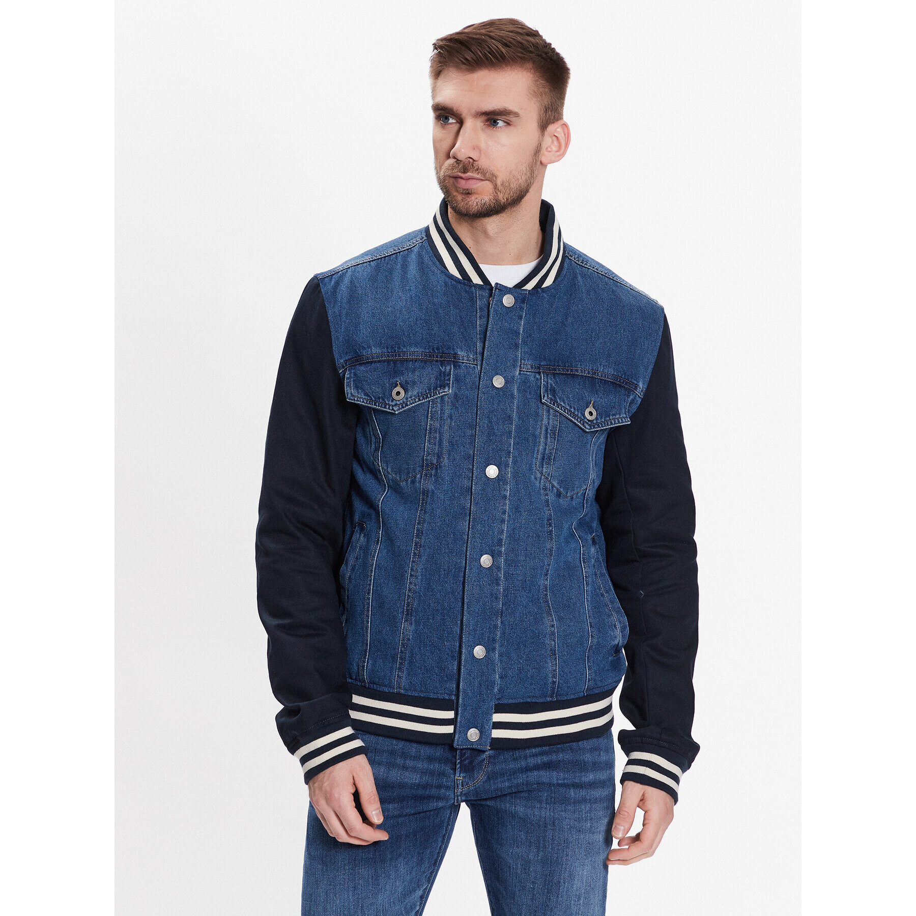 Pepe Jeans Jeansová bunda Unity PM402714 Modrá Regular Fit - Pepit.cz