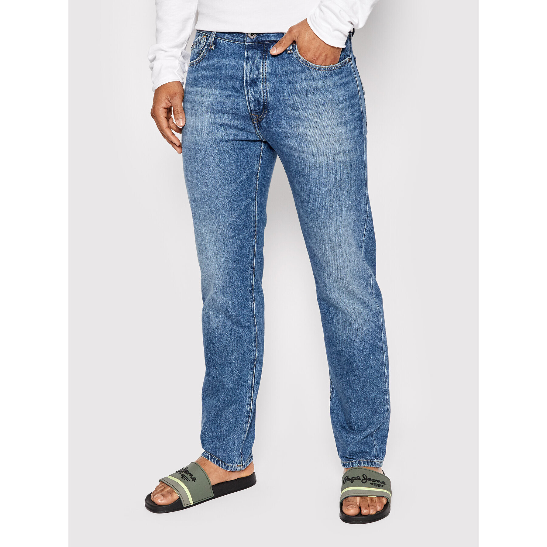 Pepe Jeans Jeansy Byron PM206316 Modrá Relaxed Fit - Pepit.cz