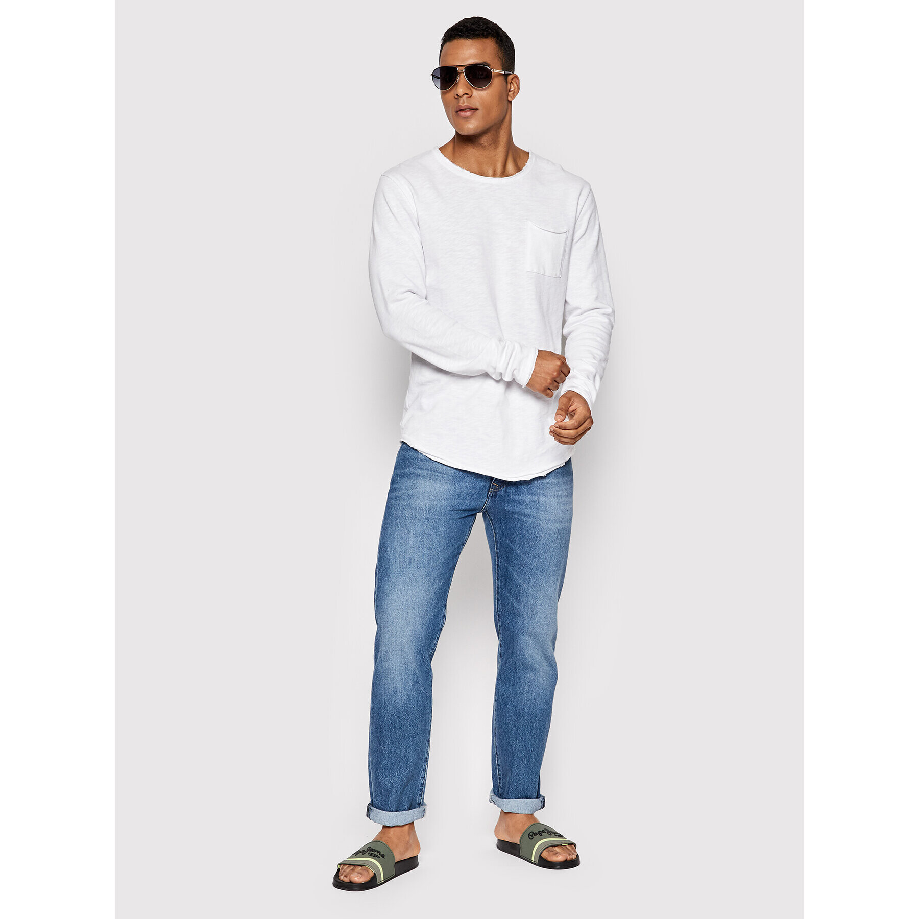 Pepe Jeans Jeansy Byron PM206316 Modrá Relaxed Fit - Pepit.cz