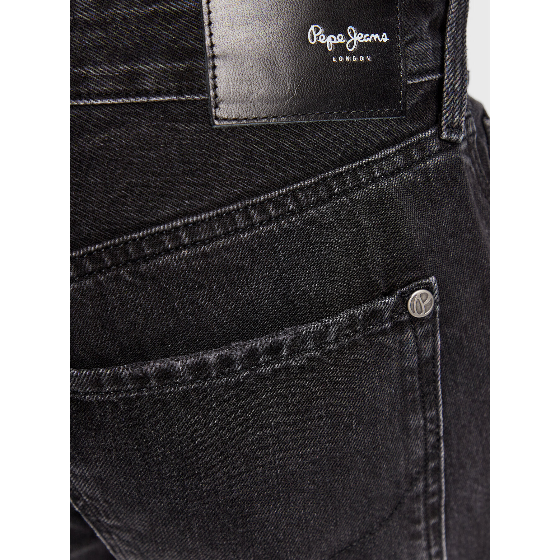 Pepe Jeans Jeansy Callen Crop PM206317 Černá Relaxed Fit - Pepit.cz