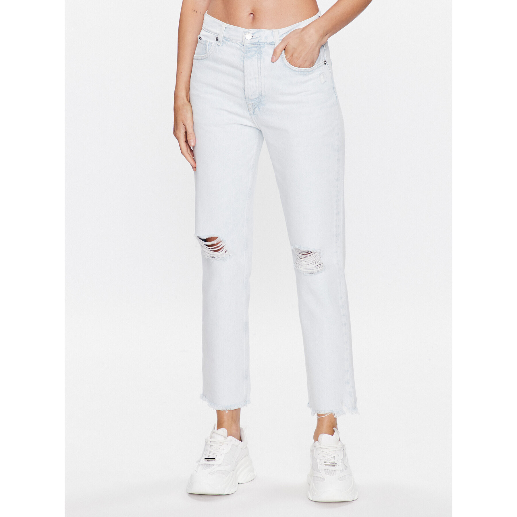 Pepe Jeans Jeansy Celyn Sky PL204410 Modrá Straight Fit - Pepit.cz