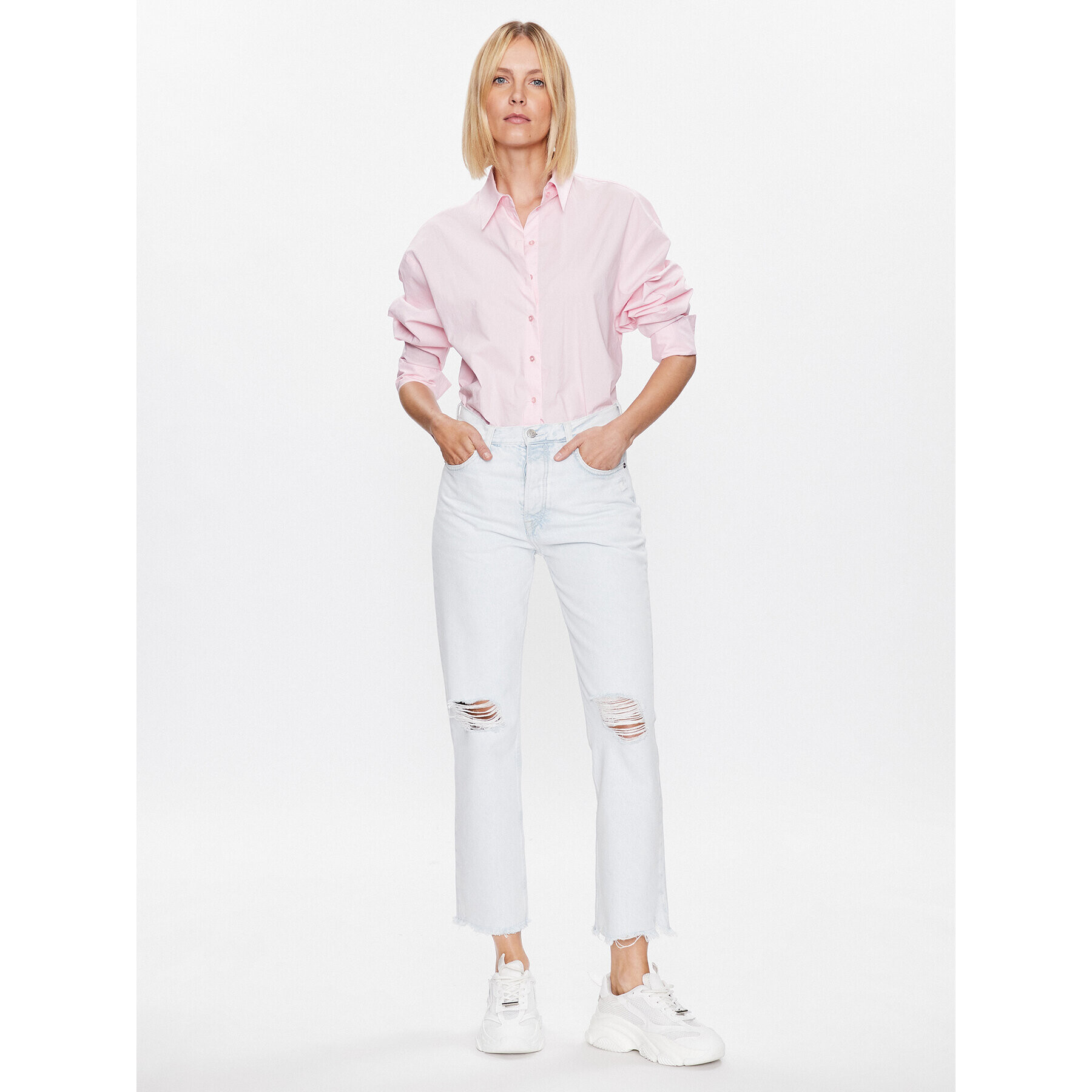 Pepe Jeans Jeansy Celyn Sky PL204410 Modrá Straight Fit - Pepit.cz