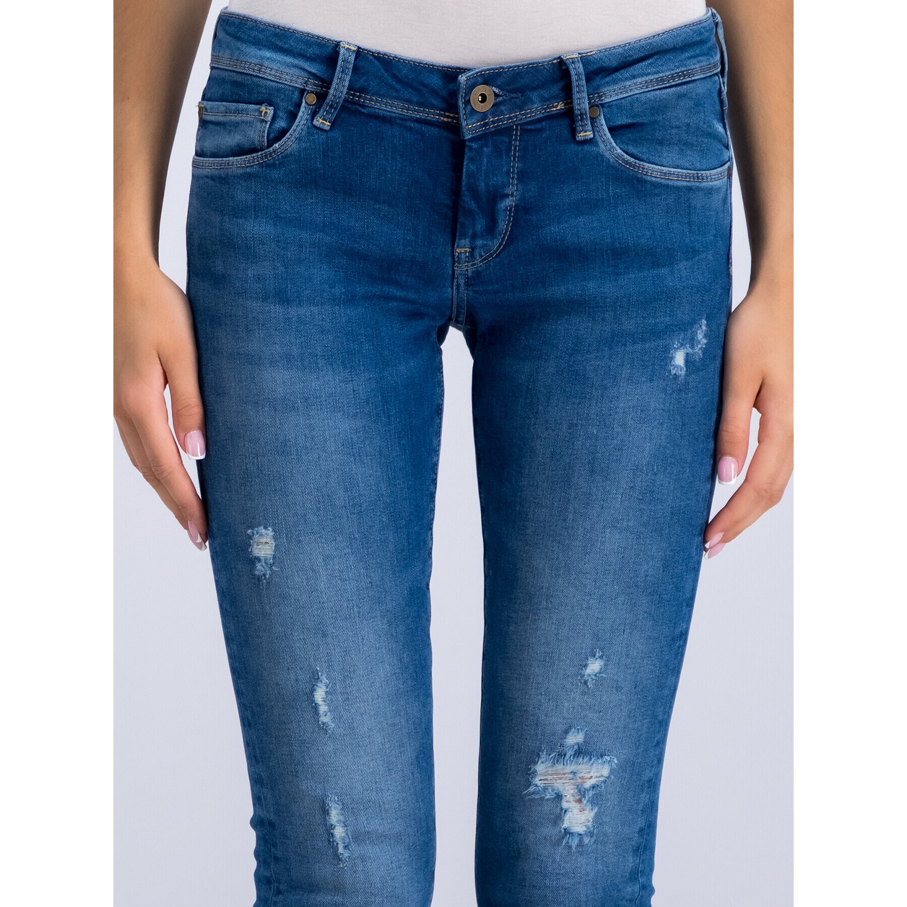 Pepe Jeans Jeansy Cher PL200969 Tmavomodrá Skinny Fit - Pepit.cz