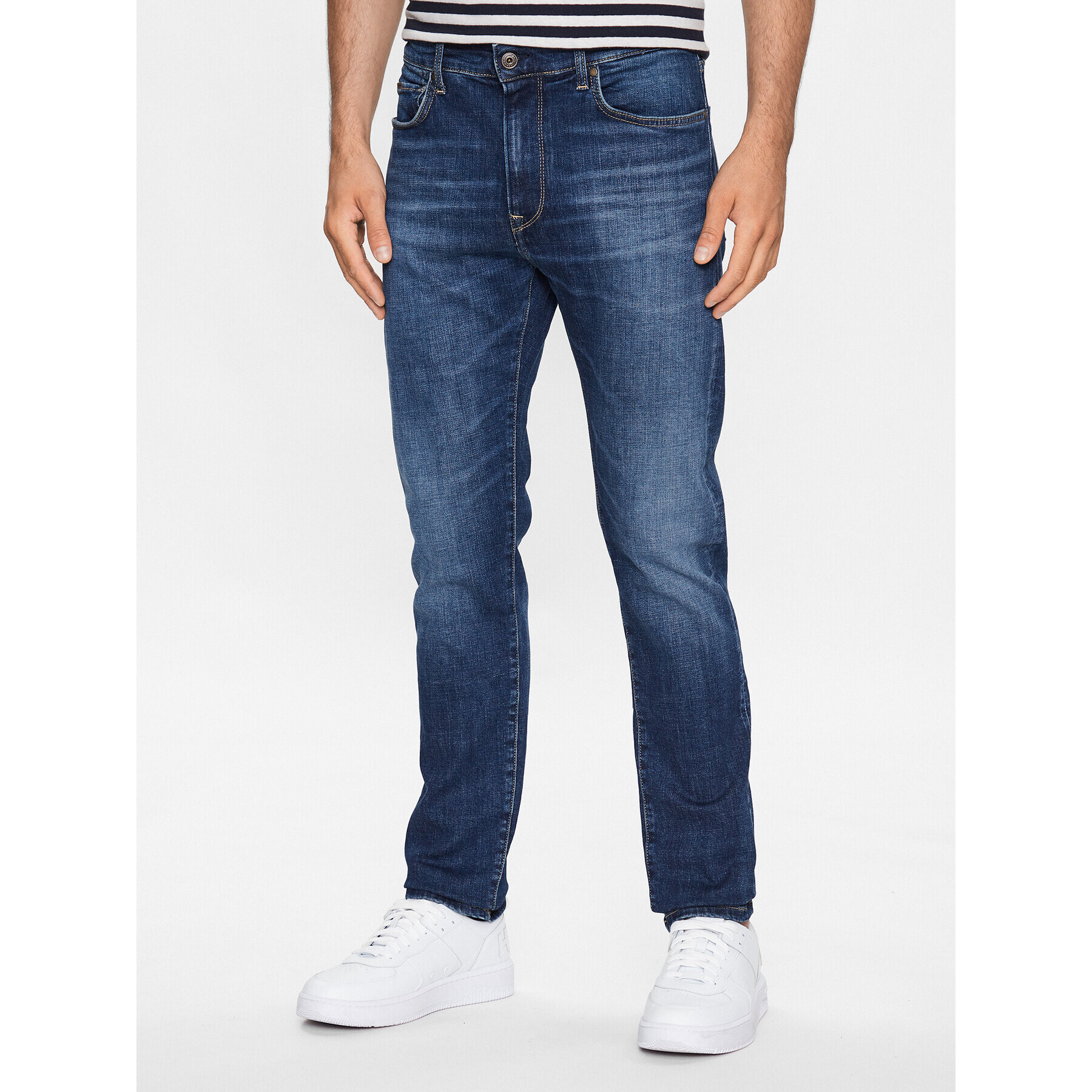 Pepe Jeans Jeansy Crane PM206522 Modrá Taper Fit - Pepit.cz