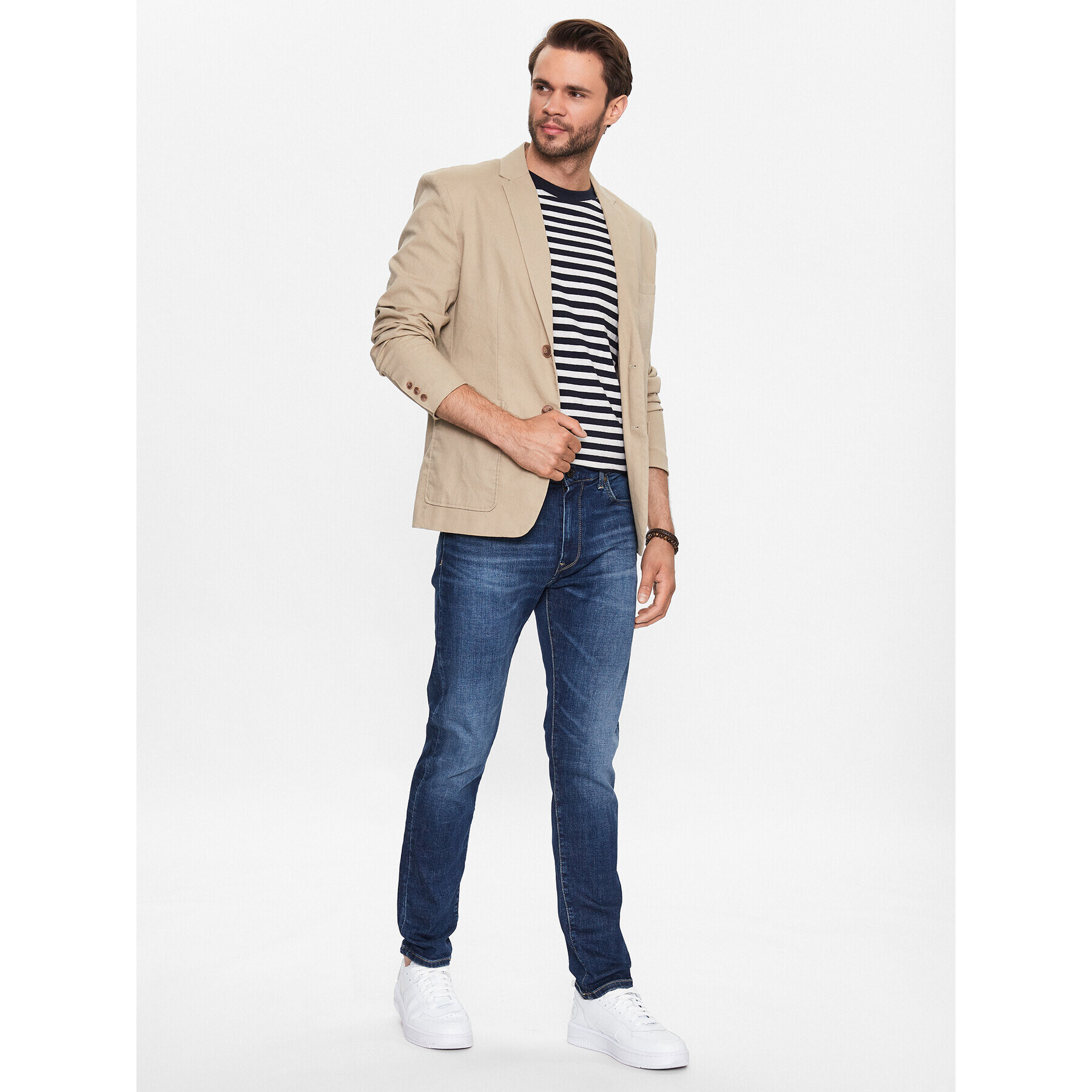 Pepe Jeans Jeansy Crane PM206522 Modrá Taper Fit - Pepit.cz