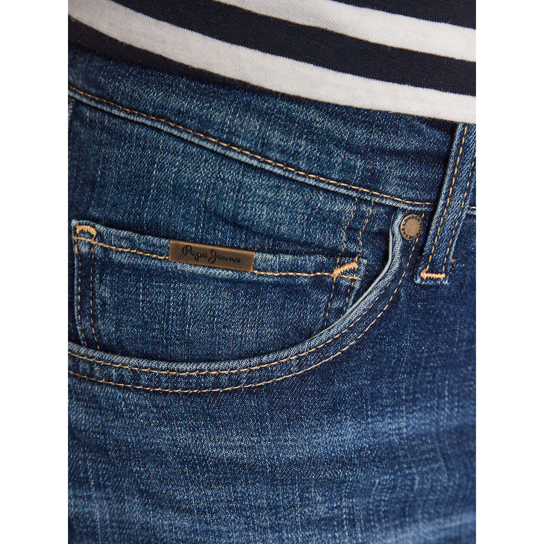 Pepe Jeans Jeansy Crane PM206522 Modrá Taper Fit - Pepit.cz