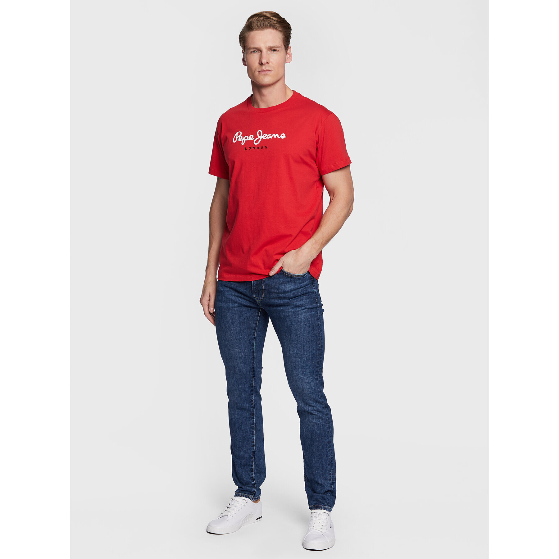 Pepe Jeans Jeansy Crane PM206522 Tmavomodrá Taper Fit - Pepit.cz