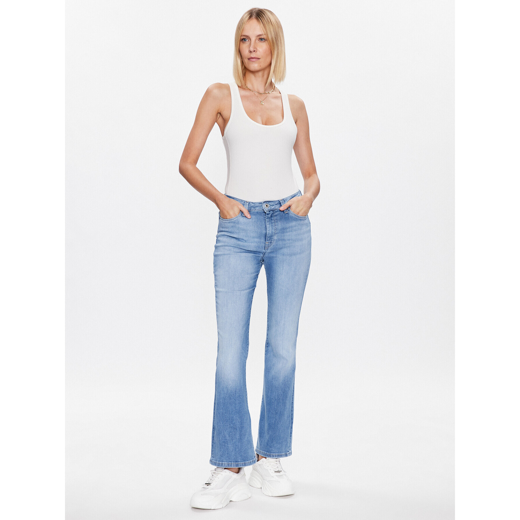 Pepe Jeans Jeansy Dion Flare PL204156MI1 Modrá Flare Fit - Pepit.cz