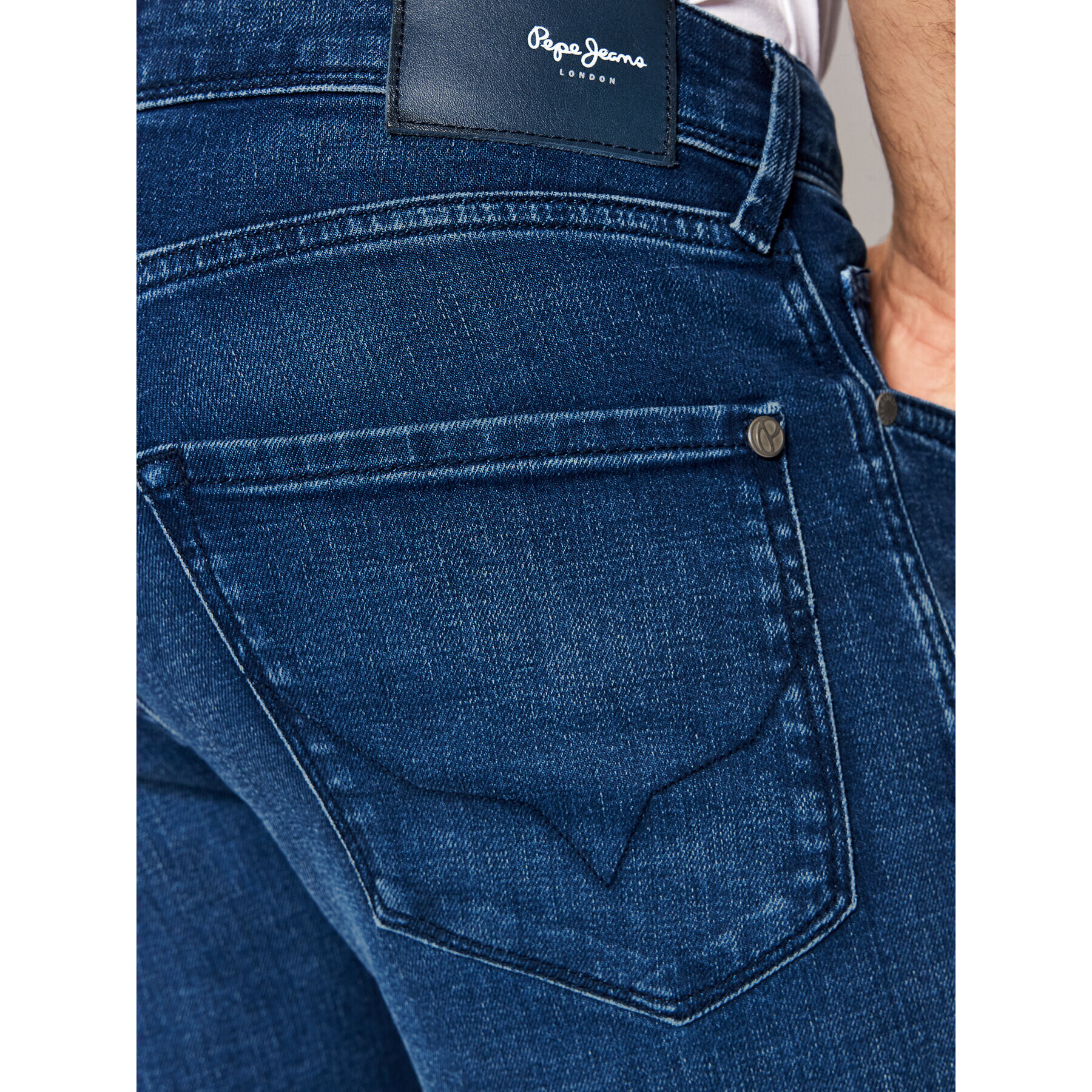 Pepe Jeans Jeansy Finsbury PM200338 Modrá Skinny Fit - Pepit.cz