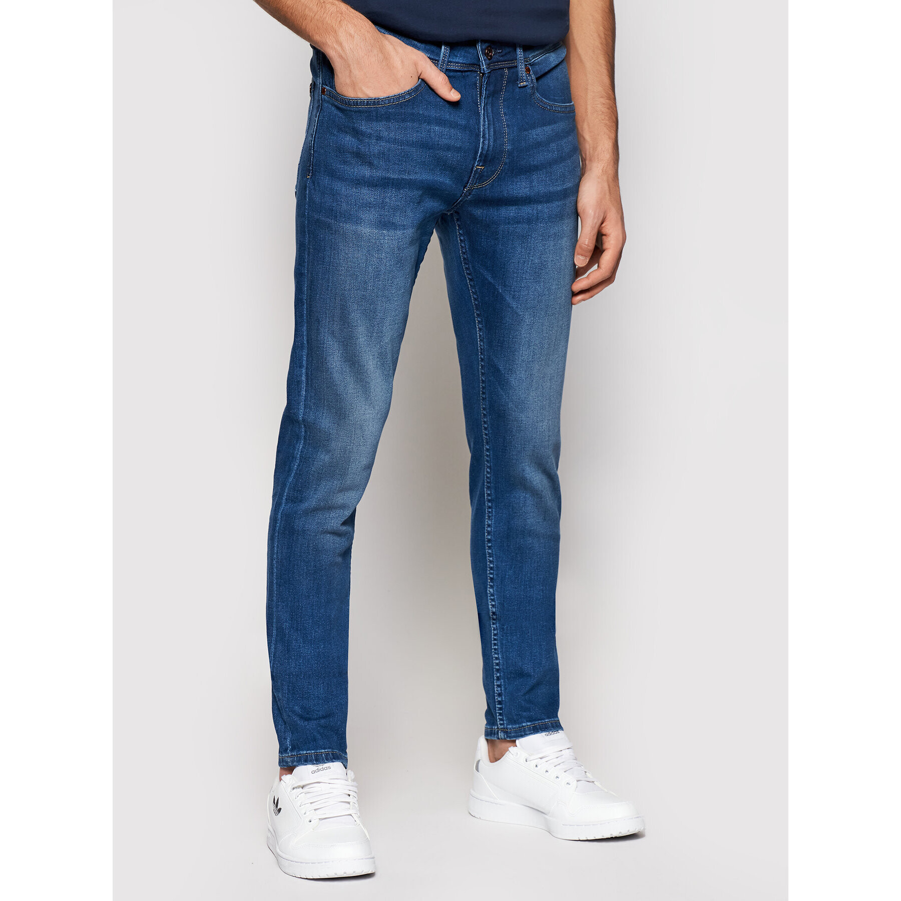 Pepe Jeans Jeansy Finsbury PM200338 Modrá Skinny Fit - Pepit.cz