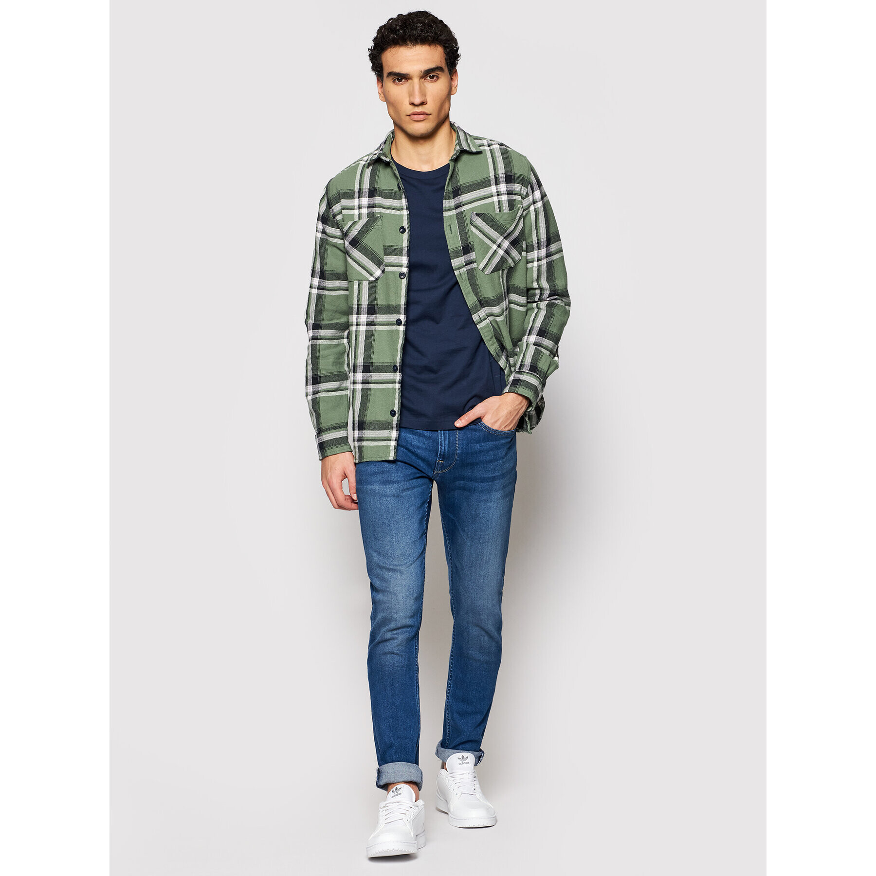 Pepe Jeans Jeansy Finsbury PM200338 Modrá Skinny Fit - Pepit.cz