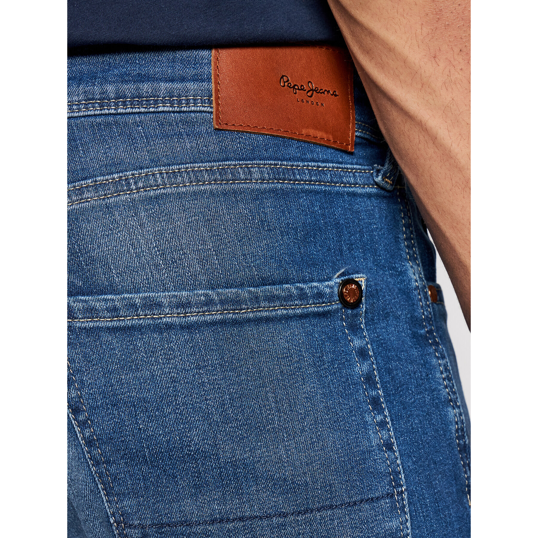 Pepe Jeans Jeansy Finsbury PM200338 Modrá Skinny Fit - Pepit.cz