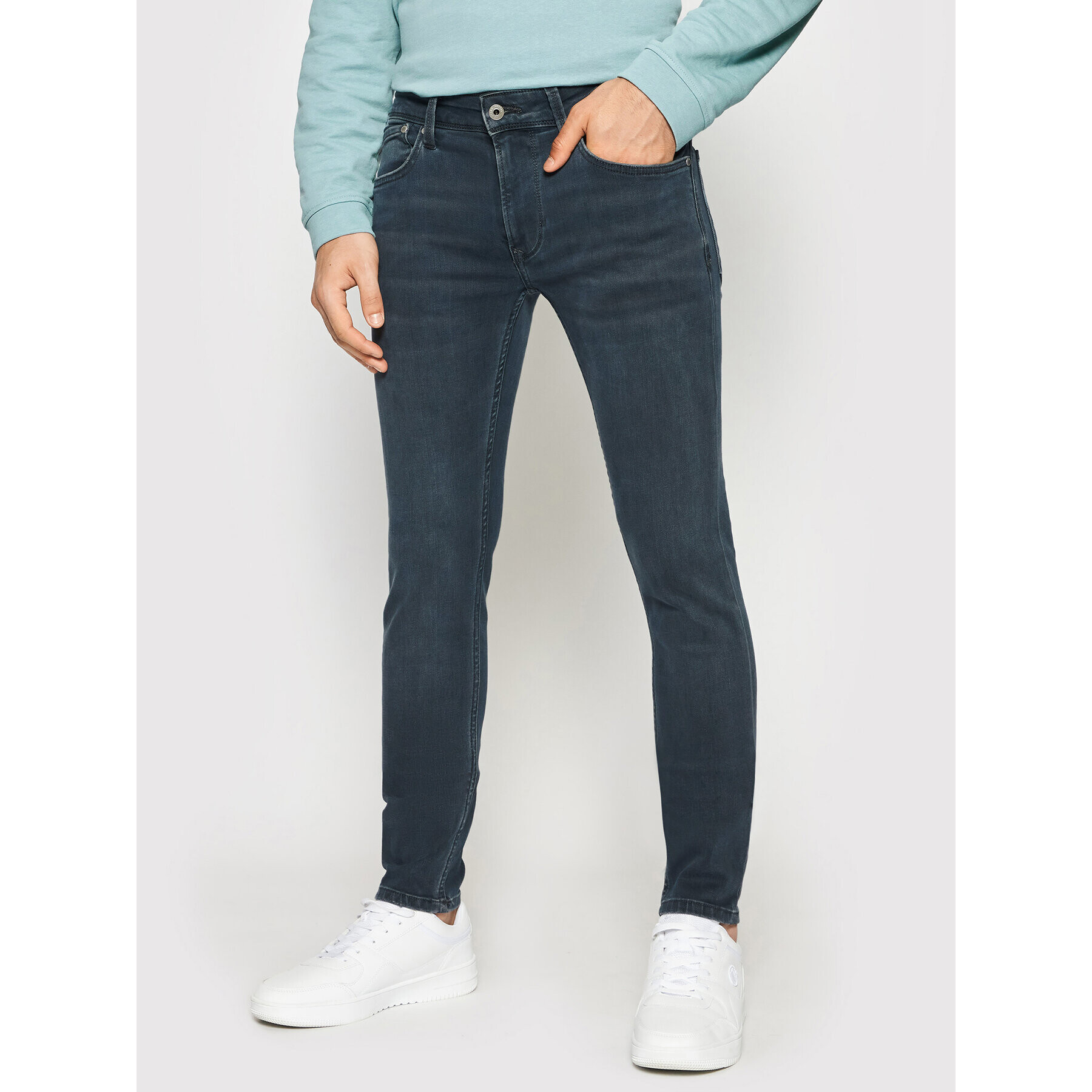 Pepe Jeans Jeansy Finsbury PM200338 Tmavomodrá Skinny Fit - Pepit.cz