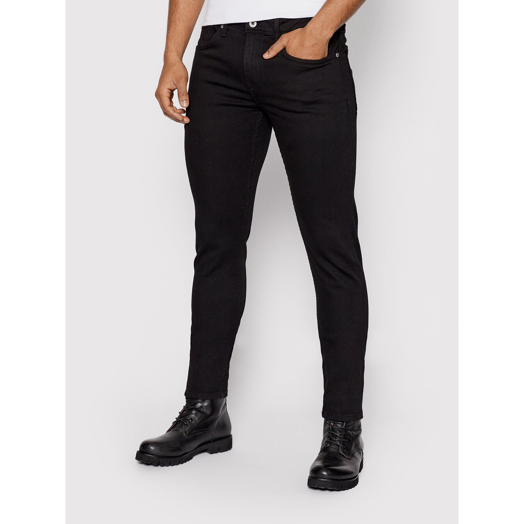 Pepe Jeans Jeansy Finsbury PM206321 Černá Skinny Fit - Pepit.cz