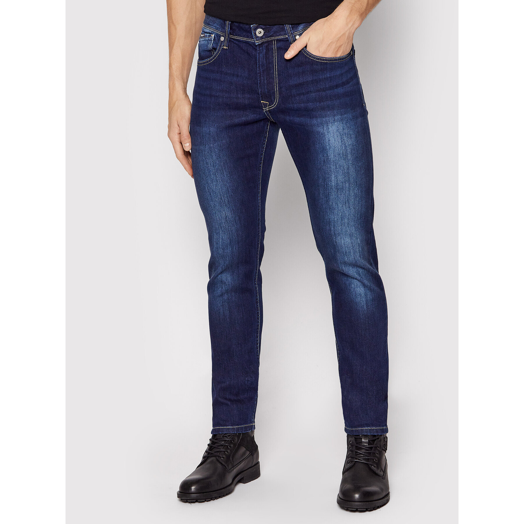 Pepe Jeans Jeansy Finsbury PM206321 Modrá Skinny Fit - Pepit.cz