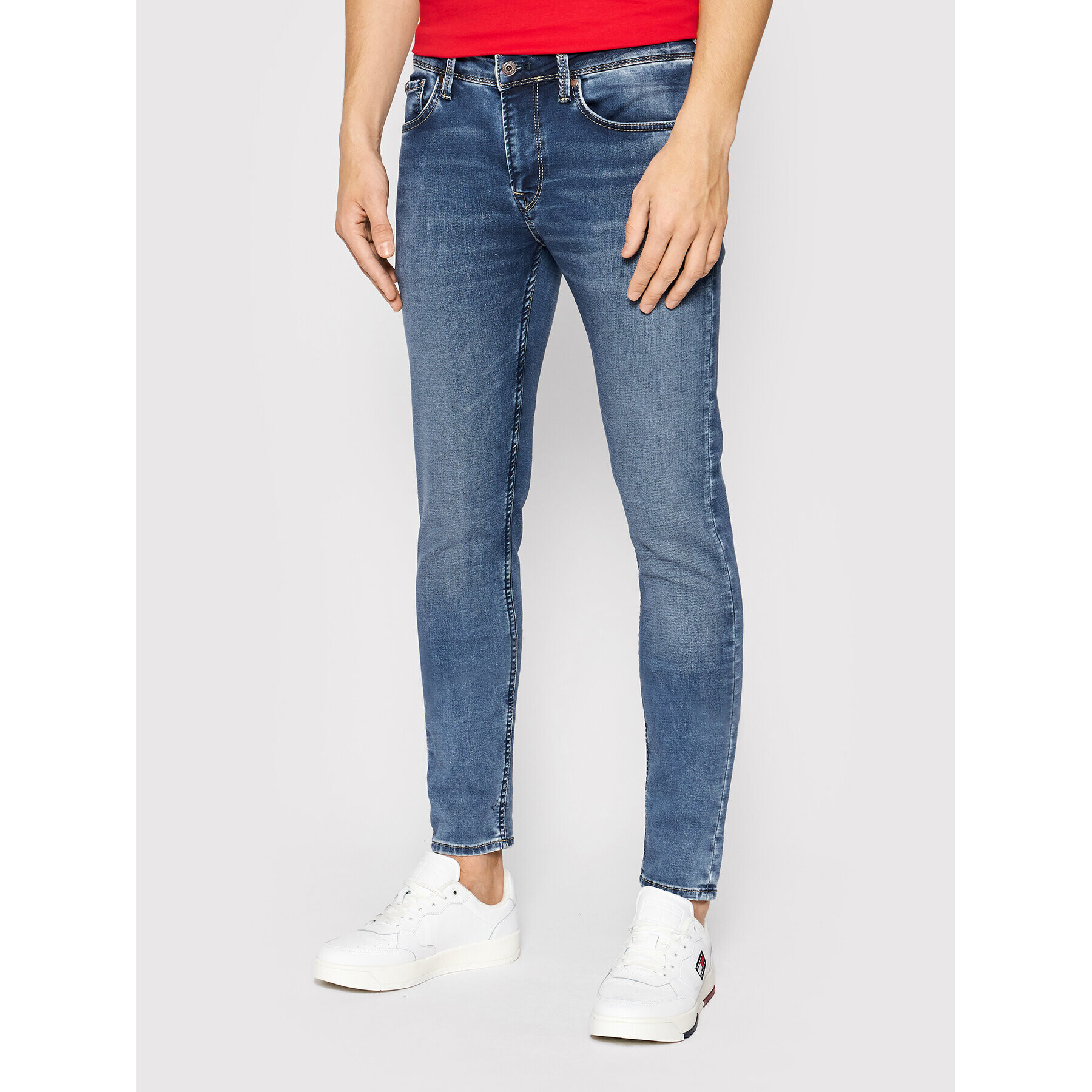 Pepe Jeans Jeansy Finsbury PM206321 Modrá Skinny Fit - Pepit.cz