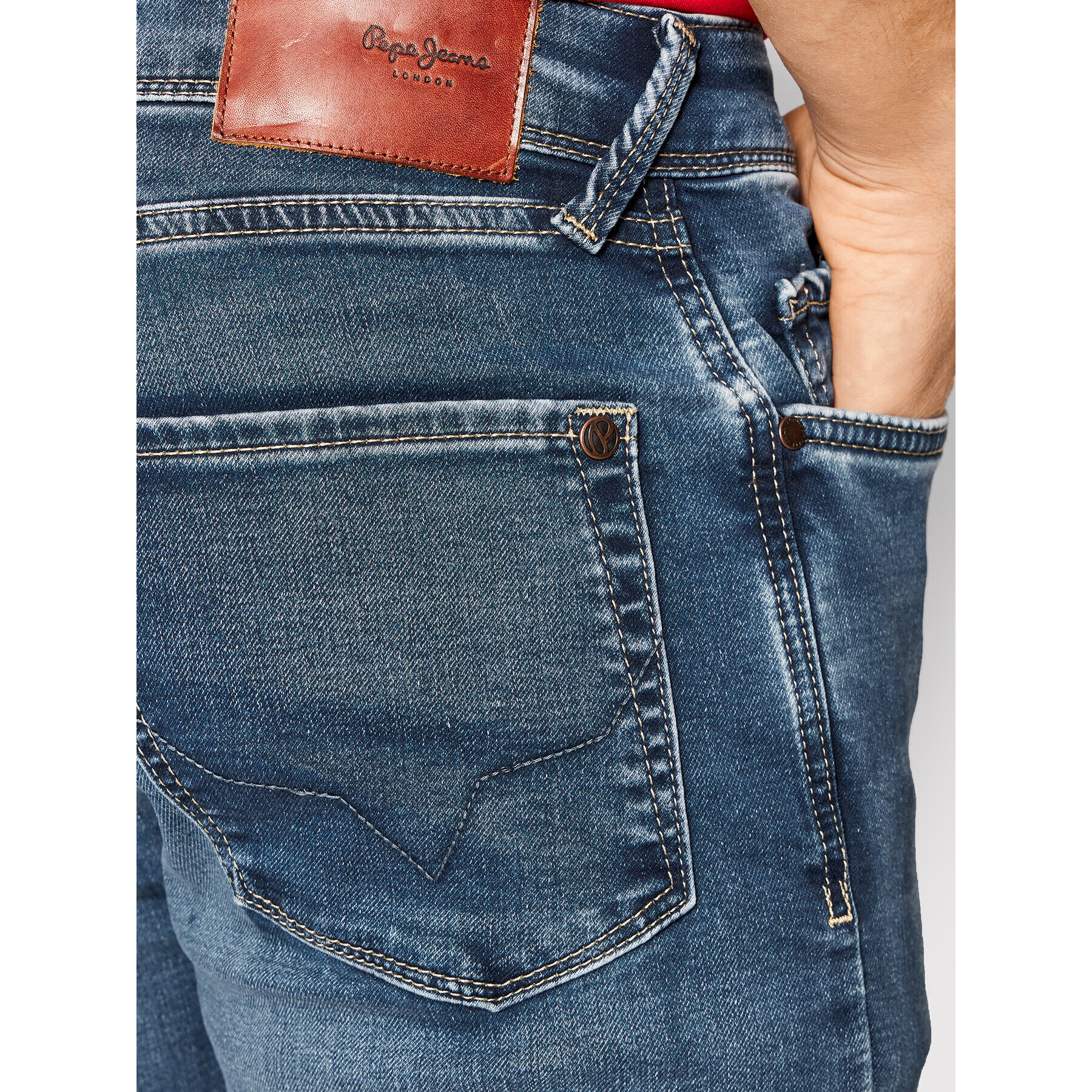 Pepe Jeans Jeansy Finsbury PM206321 Modrá Skinny Fit - Pepit.cz