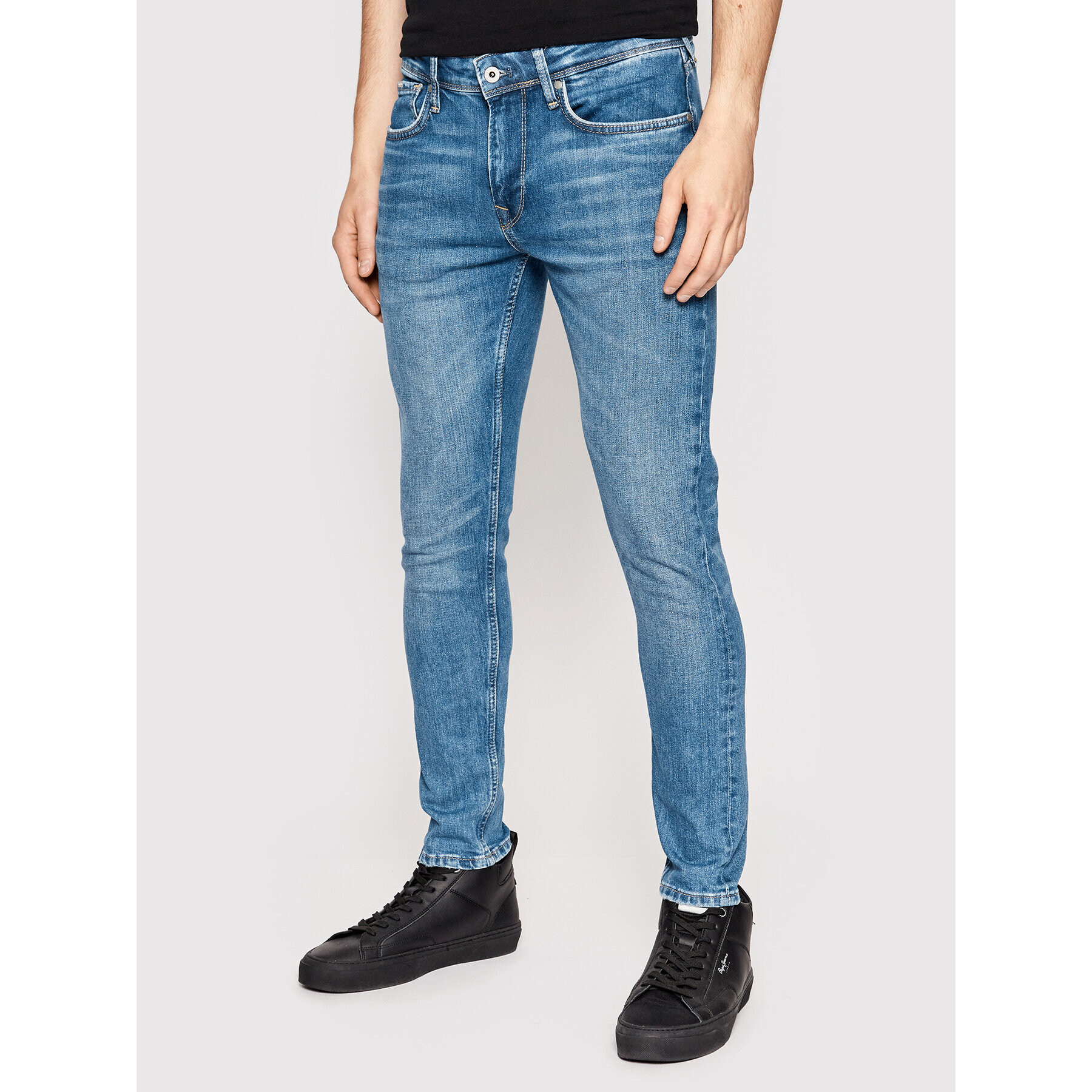 Pepe Jeans Jeansy Finsbury PM206321 Modrá Skinny Fit - Pepit.cz