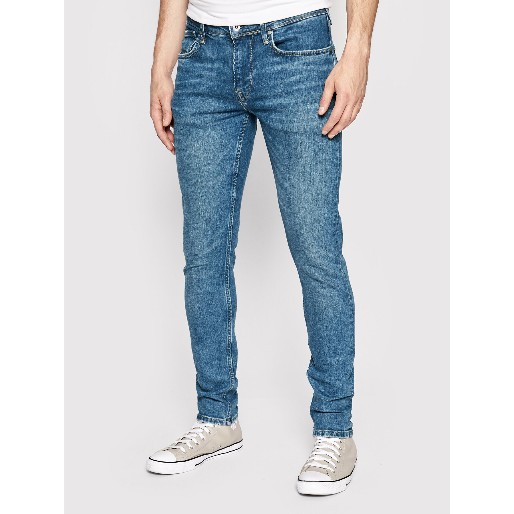 Pepe Jeans Jeansy Finsbury PM206321 Modrá Skinny Fit - Pepit.cz