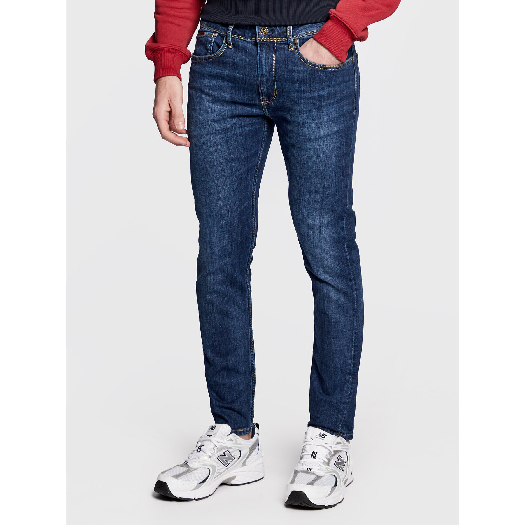 Pepe Jeans Jeansy Finsbury PM206321 Modrá Skinny Fit - Pepit.cz