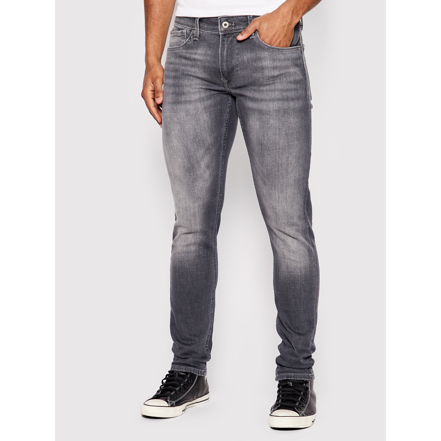 Pepe Jeans Jeansy Finsbury PM206321 Šedá Skinny Fit - Pepit.cz