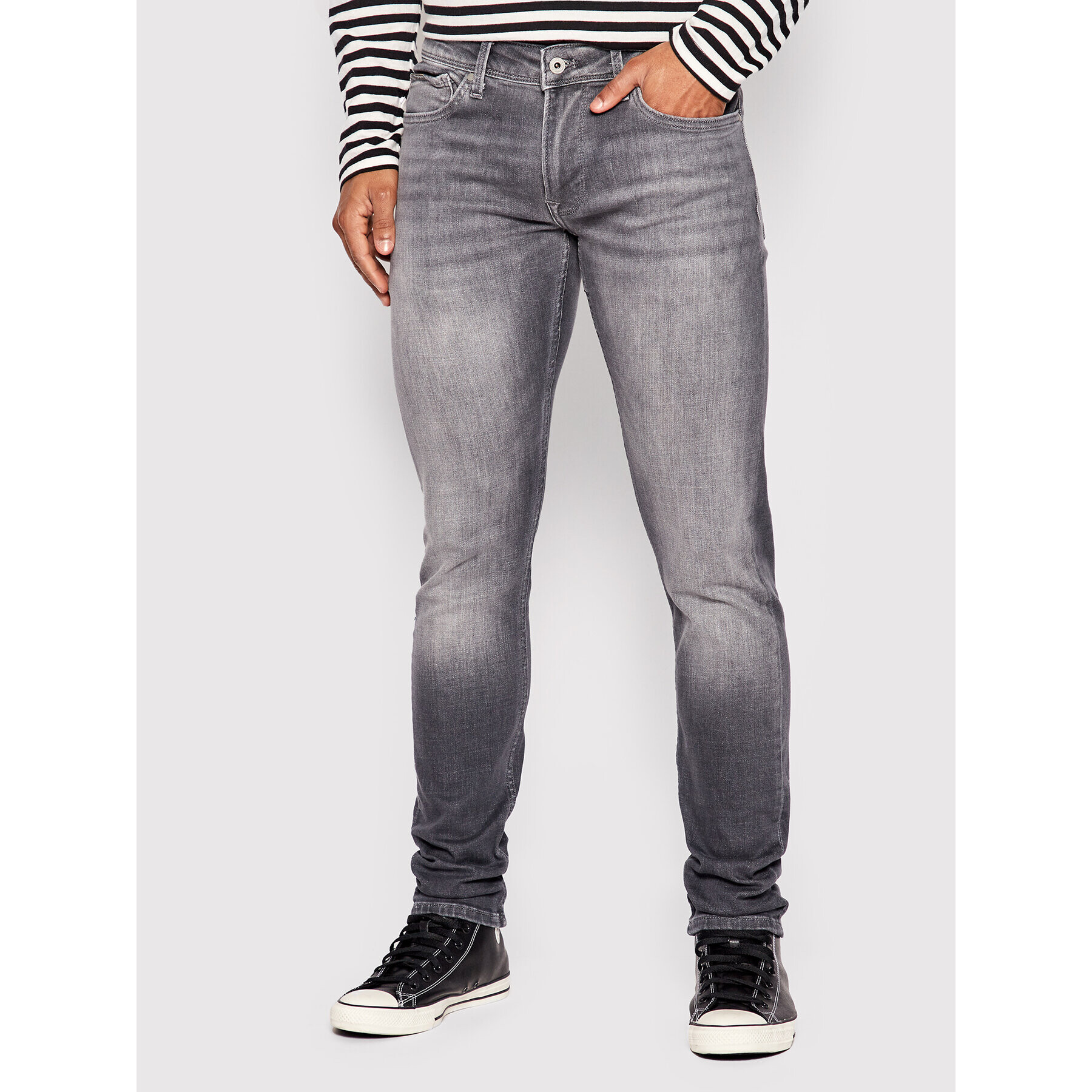 Pepe Jeans Jeansy Finsbury PM206321 Šedá Skinny Fit - Pepit.cz