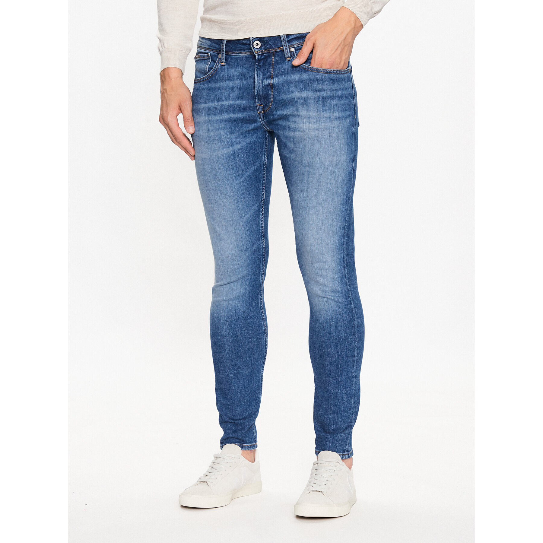 Pepe Jeans Jeansy Finsbury PM206321 Tmavomodrá Skinny Fit - Pepit.cz