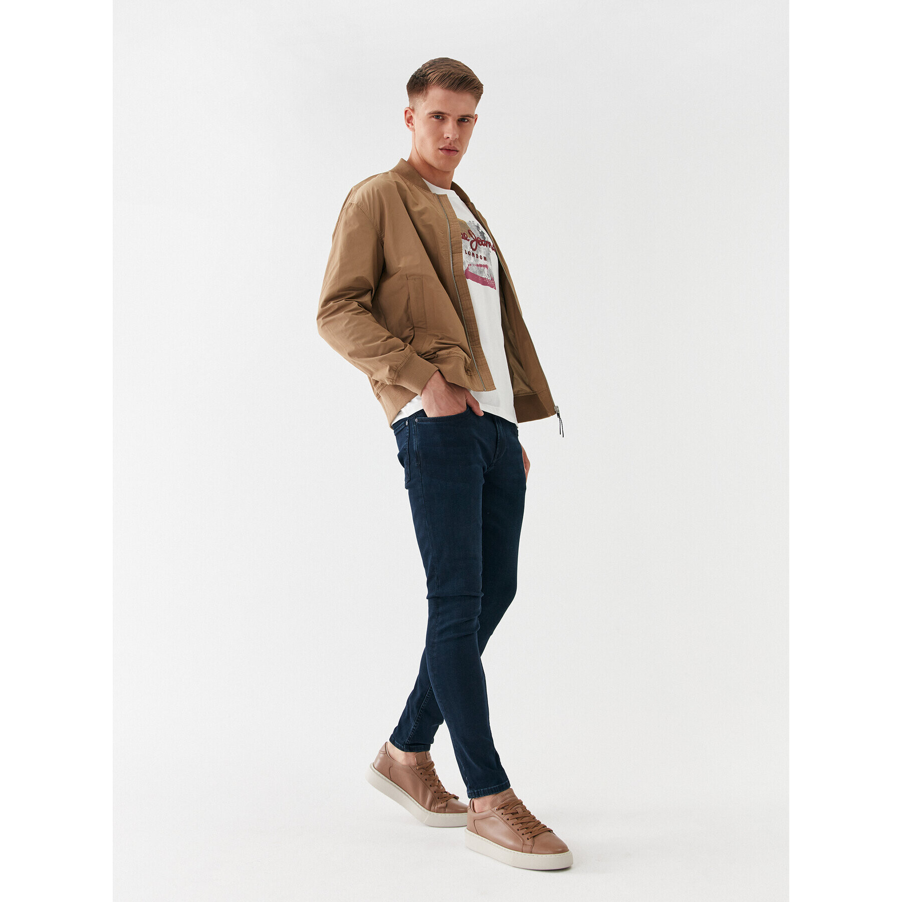 Pepe Jeans Jeansy Finsbury PM206321 Tmavomodrá Skinny Fit - Pepit.cz