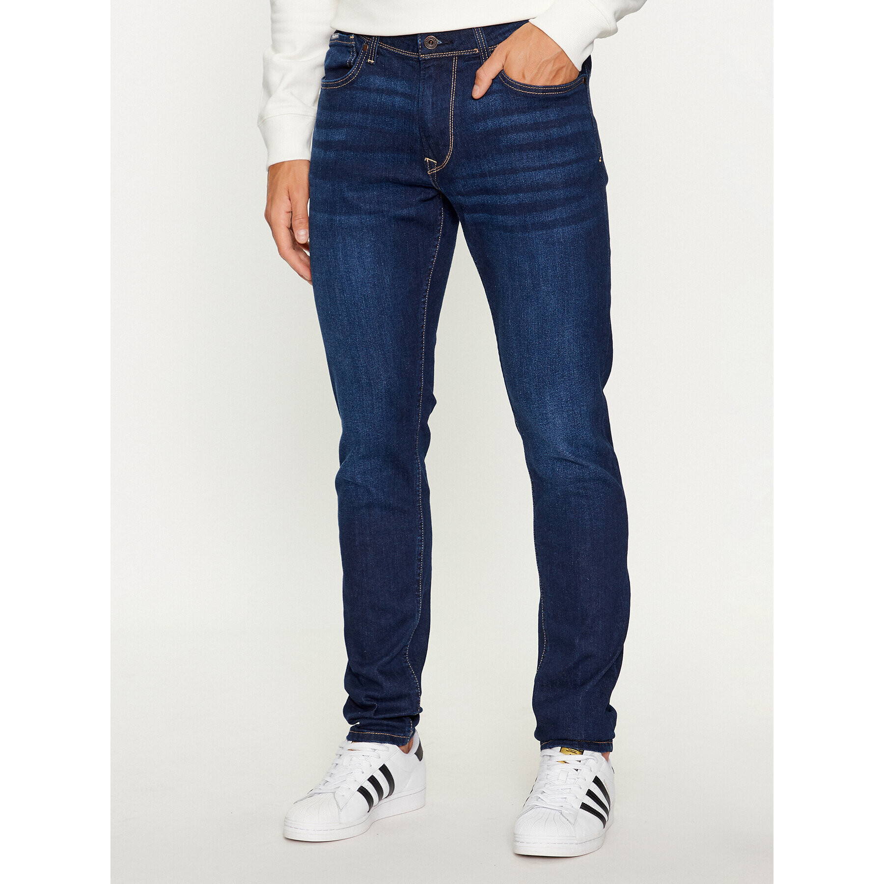 Pepe Jeans Jeansy Finsbury PM206321 Tmavomodrá Skinny Fit - Pepit.cz