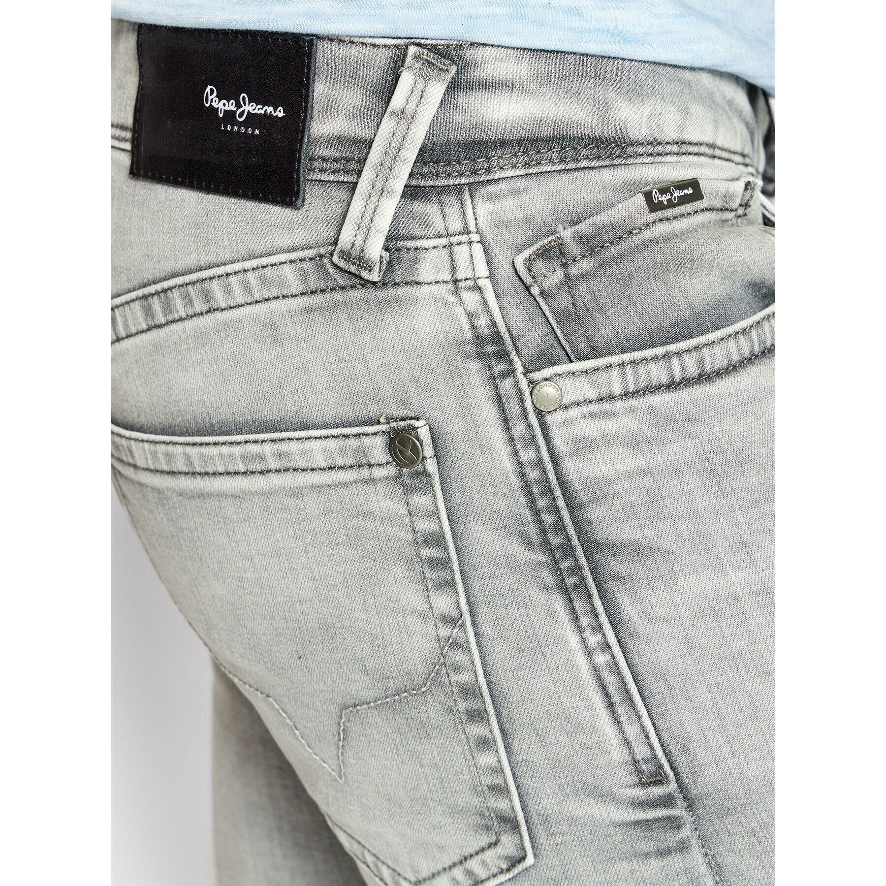 Pepe Jeans Jeansy Hatch PM206322 Šedá Slim Fit - Pepit.cz