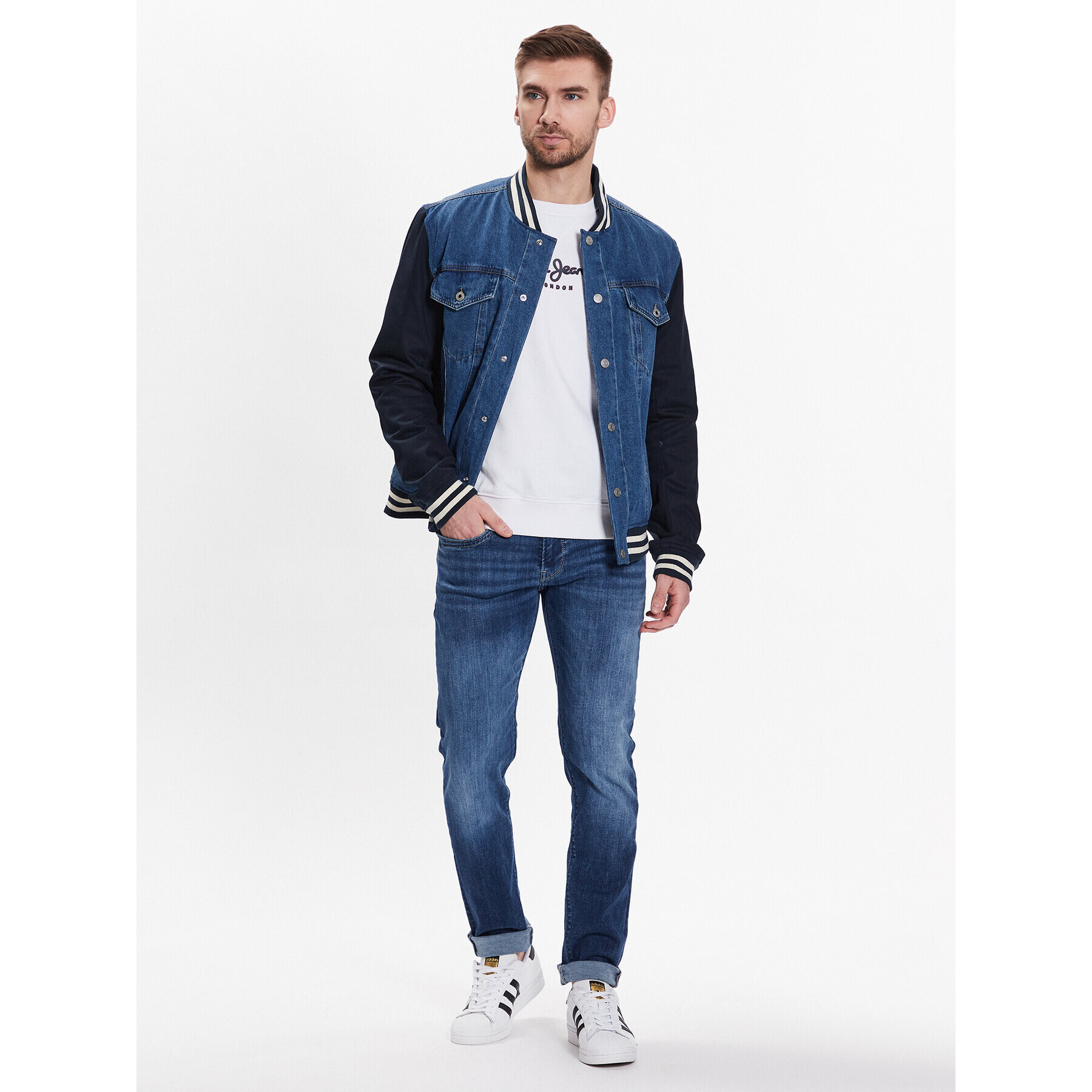 Pepe Jeans Jeansy Hatch PM206322HN0 Modrá Slim Fit - Pepit.cz