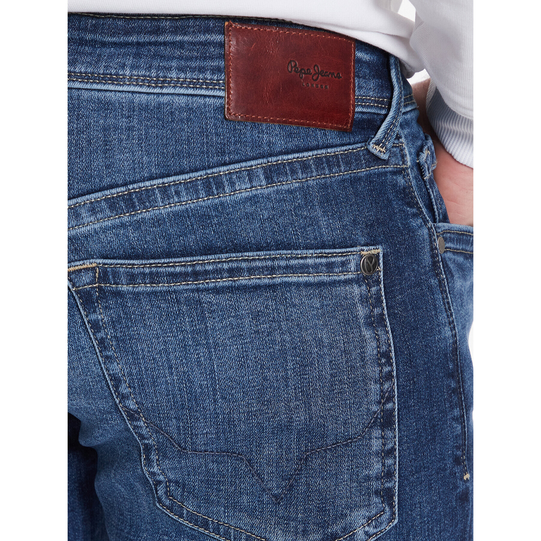 Pepe Jeans Jeansy Hatch PM206322HN0 Modrá Slim Fit - Pepit.cz