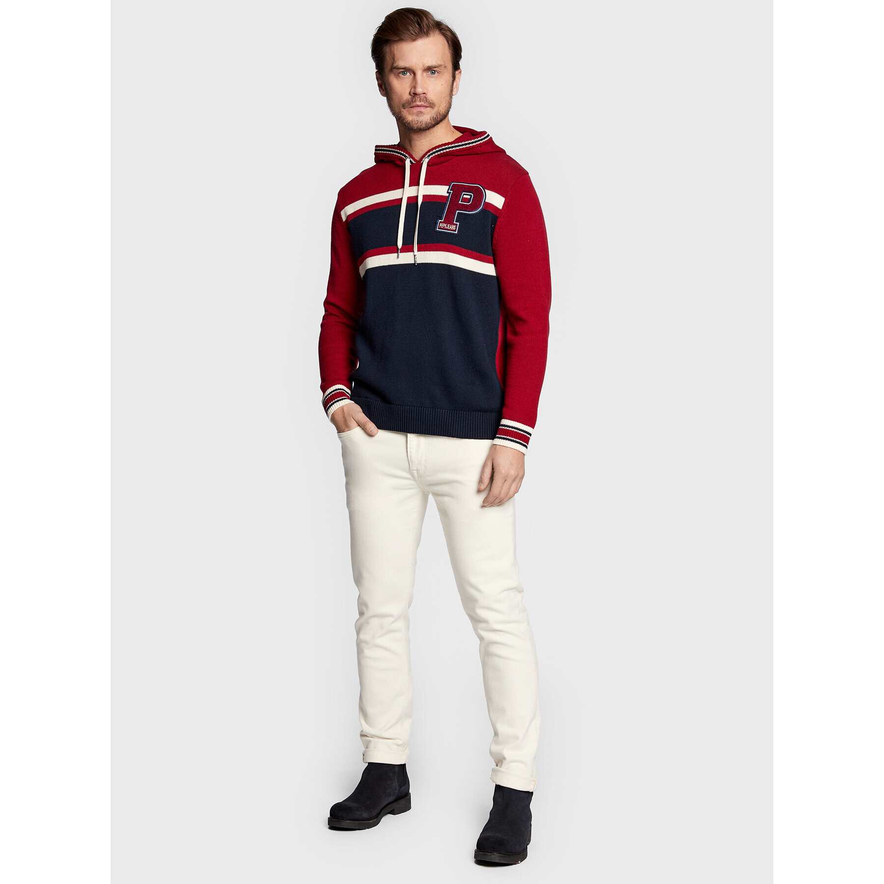 Pepe Jeans Jeansy Hatch PM206323 Écru Slim Fit - Pepit.cz