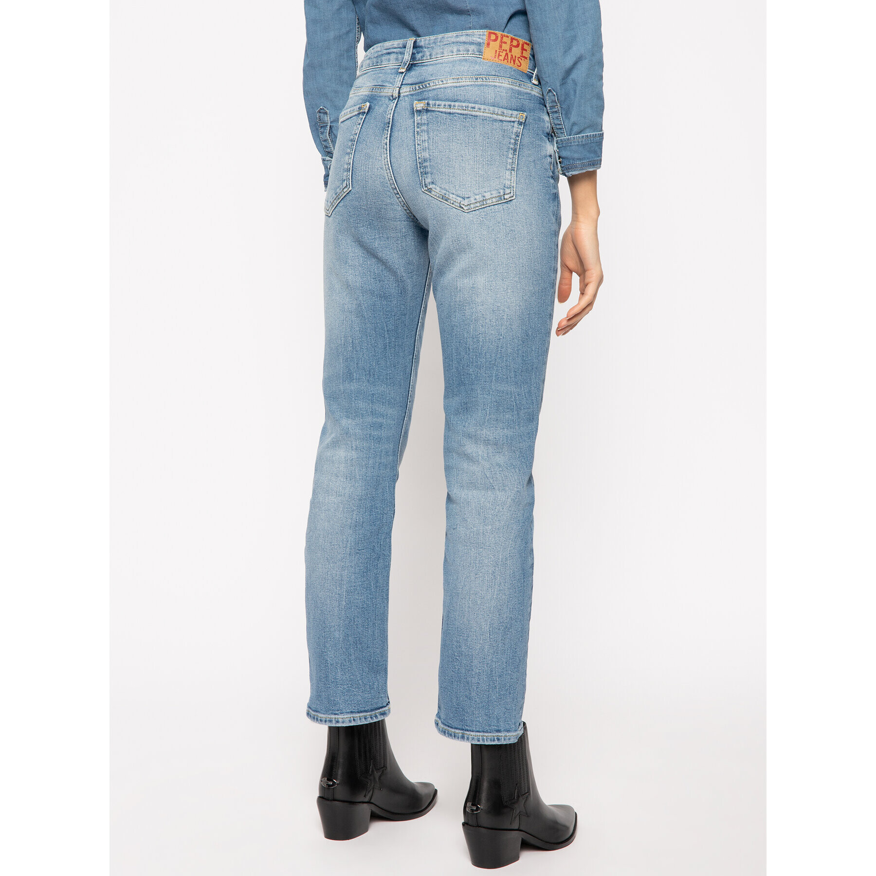 Pepe Jeans Jeansy Mary PL203057 Tmavomodrá Straight Fit - Pepit.cz