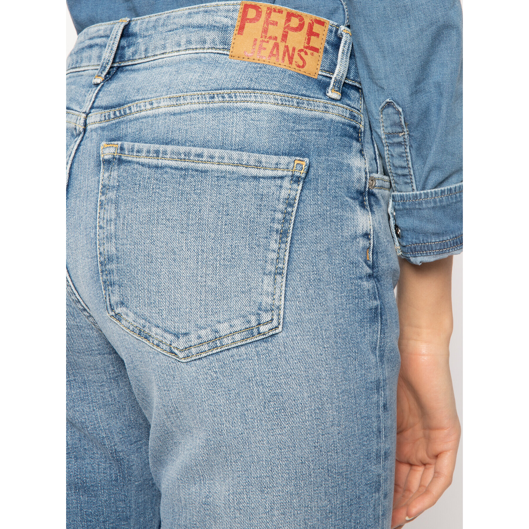 Pepe Jeans Jeansy Mary PL203057 Tmavomodrá Straight Fit - Pepit.cz