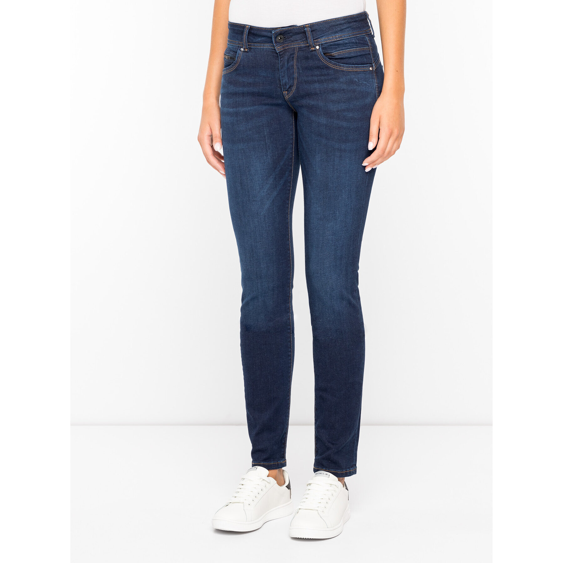 Pepe Jeans Jeansy New Brooke PL200019 Tmavomodrá Slim Fit - Pepit.cz