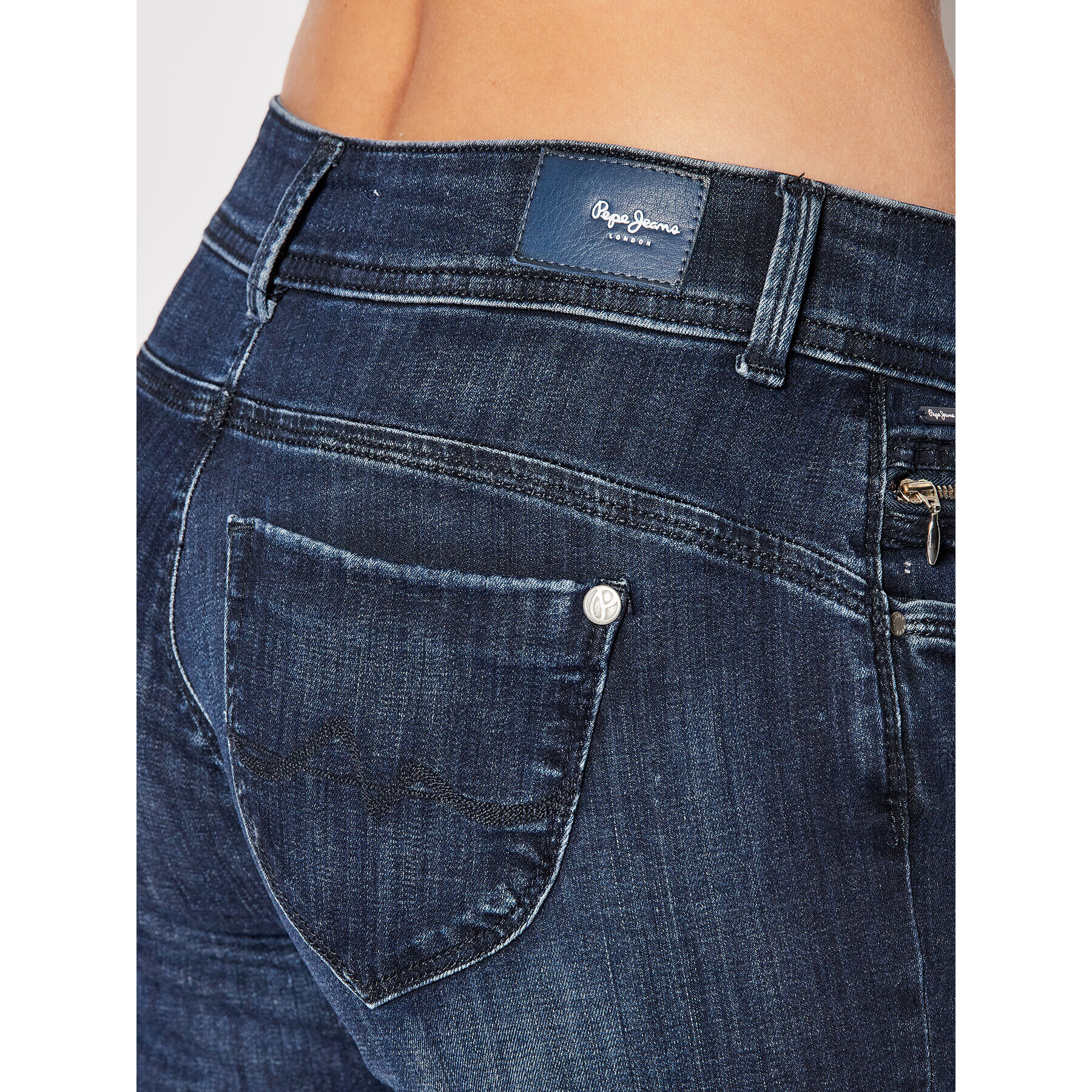 Pepe Jeans Jeansy New Brooke PL204165 Tmavomodrá Slim Fit - Pepit.cz