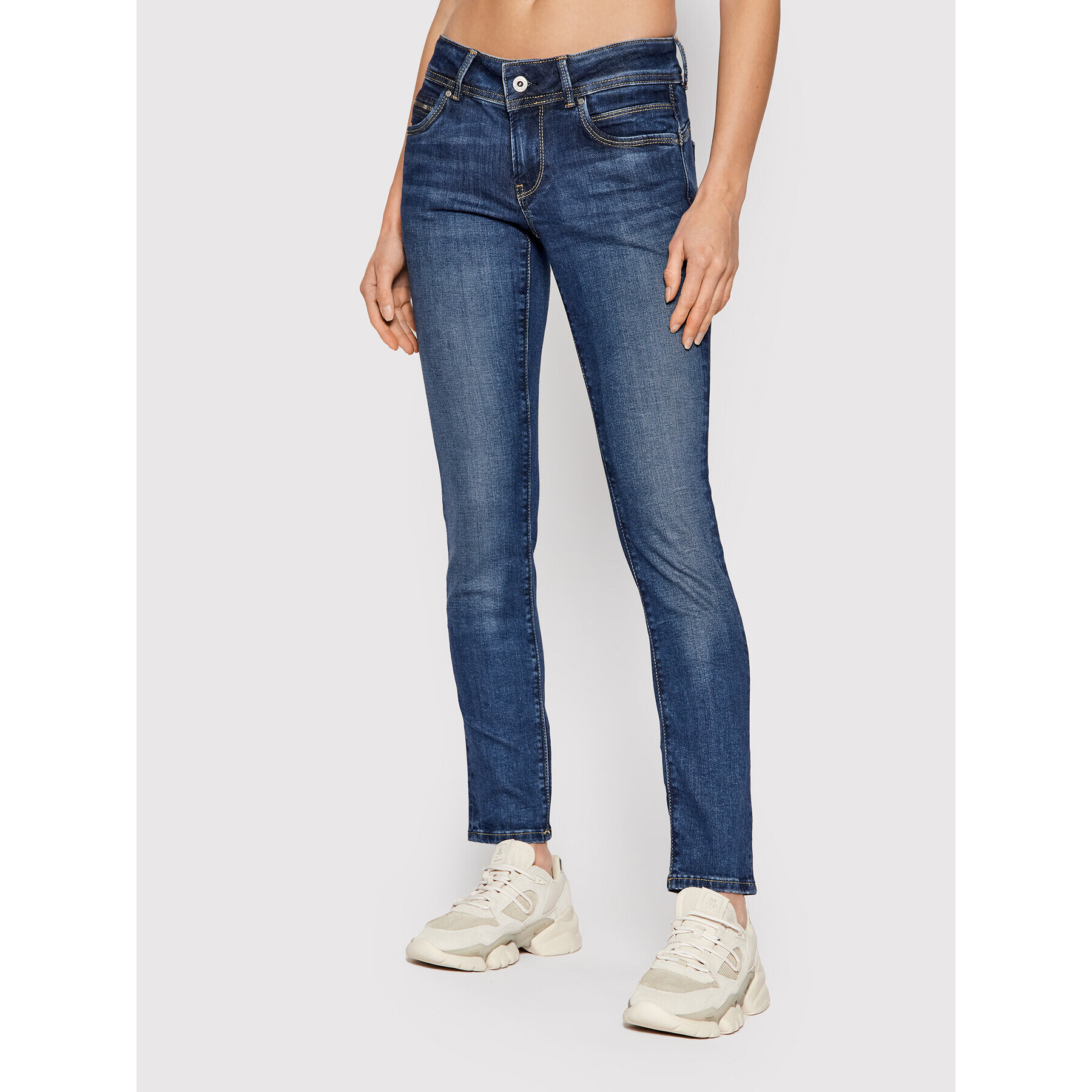 Pepe Jeans Jeansy New Brooke PL204165 Tmavomodrá Slim Fit - Pepit.cz