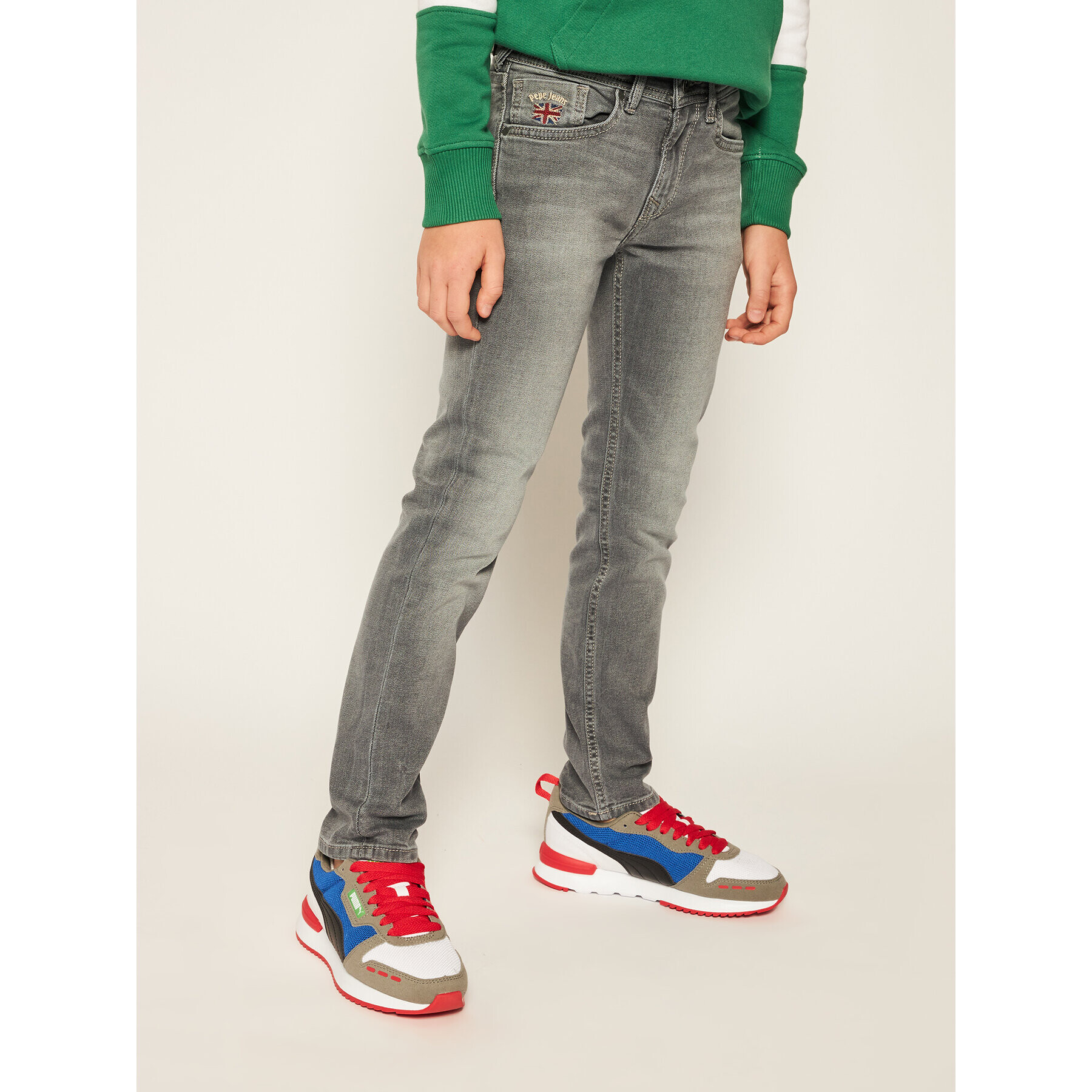 Pepe Jeans Jeansy PB201221UJ9 Šedá Slim Fit - Pepit.cz