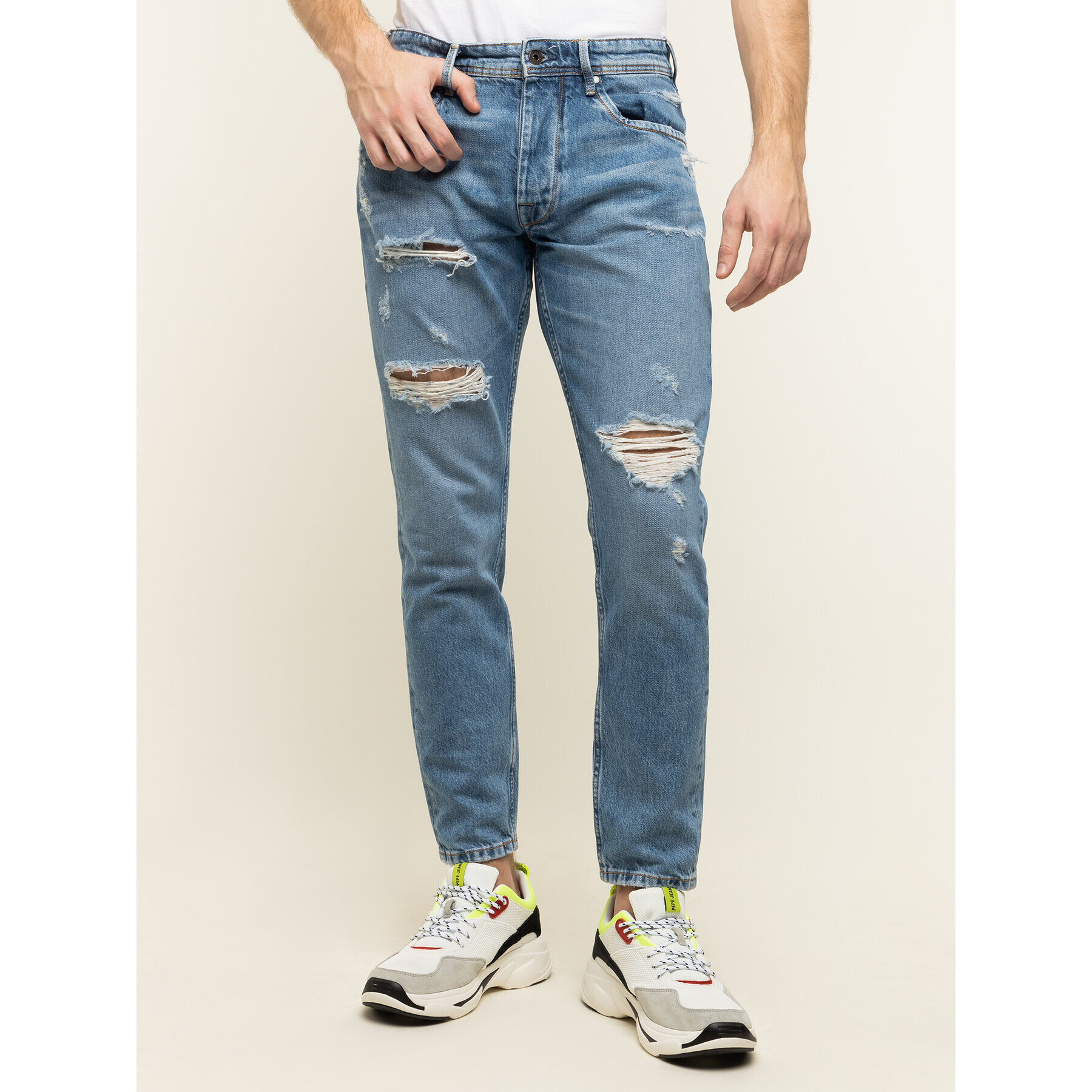 Pepe Jeans Jeansy PEPE ARCHIVE Callen Crop PM205117 Modrá Relaxed Fit - Pepit.cz