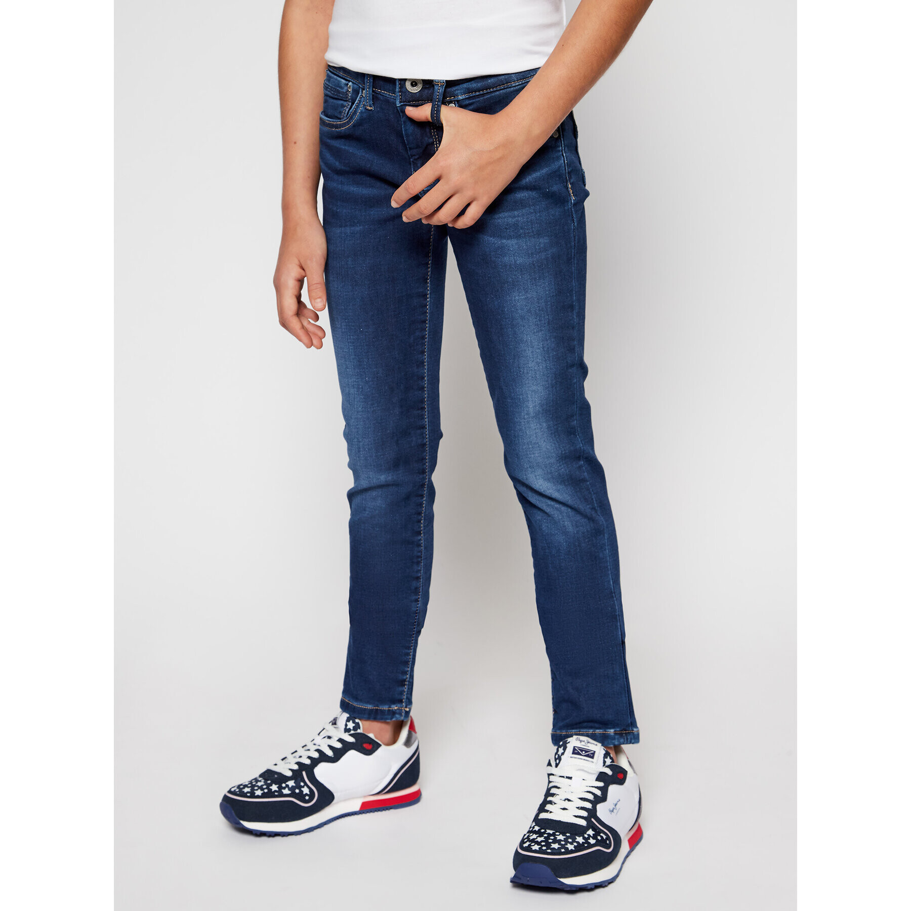 Pepe Jeans Jeansy Pixlette PG200242 Tmavomodrá Skinny Fit - Pepit.cz