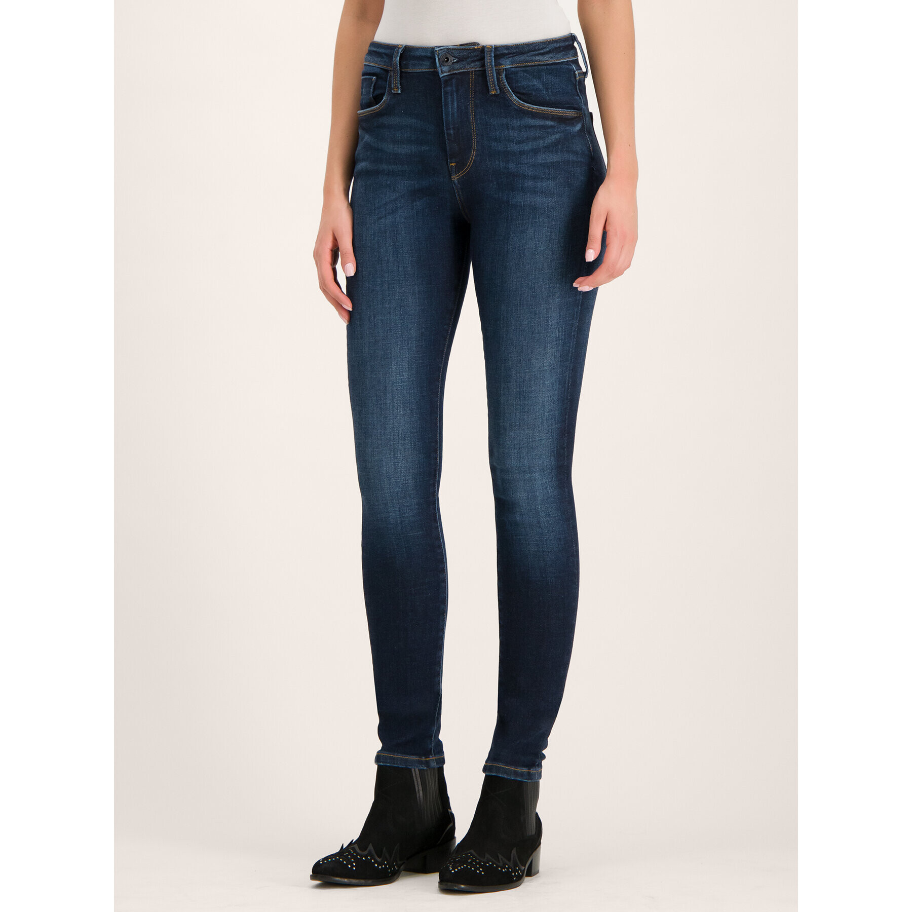 Pepe Jeans Jeansy Regent PL200398 Tmavomodrá Skinny Fit - Pepit.cz