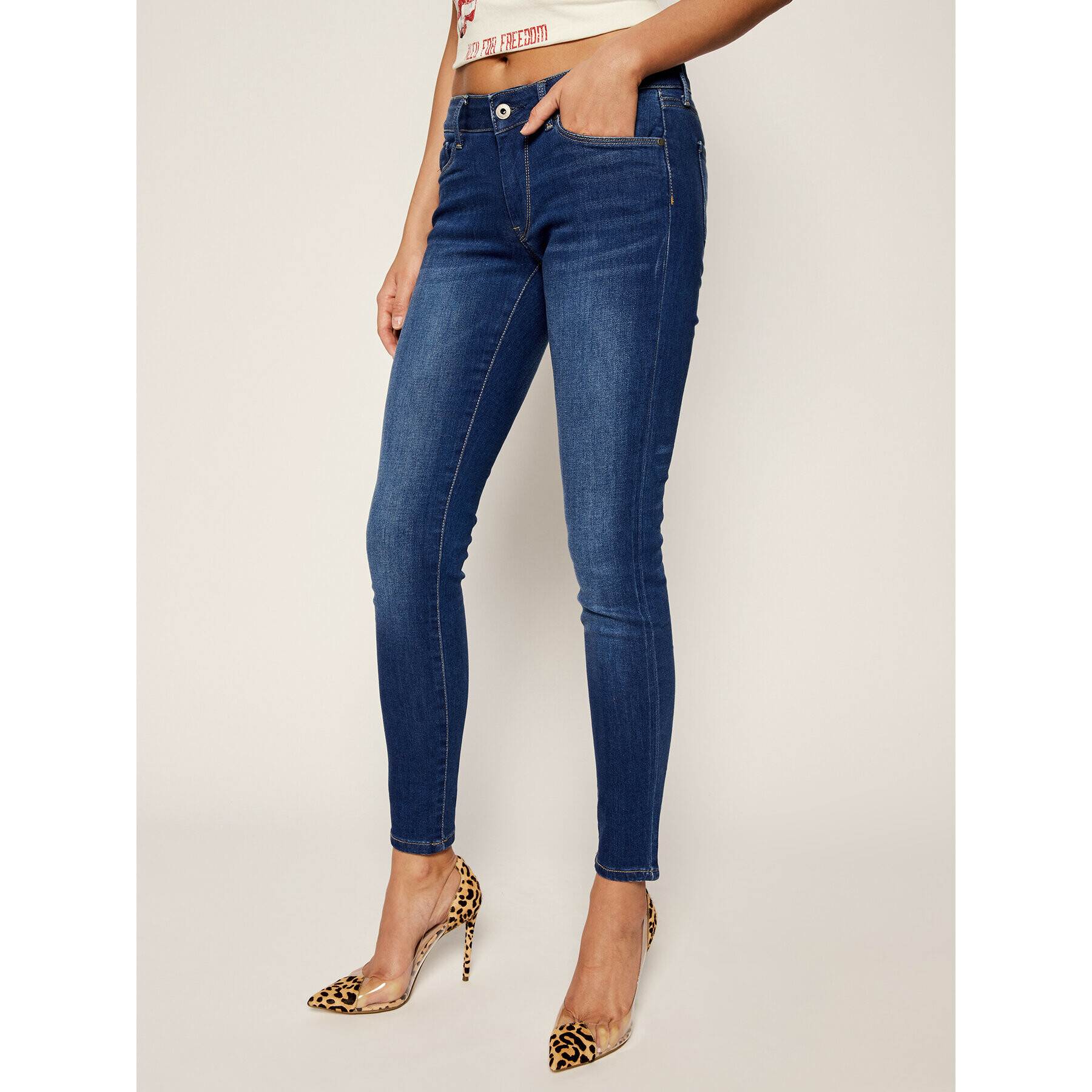 Pepe Jeans Jeansy Soho PL201040 Tmavomodrá Skinny Fit - Pepit.cz