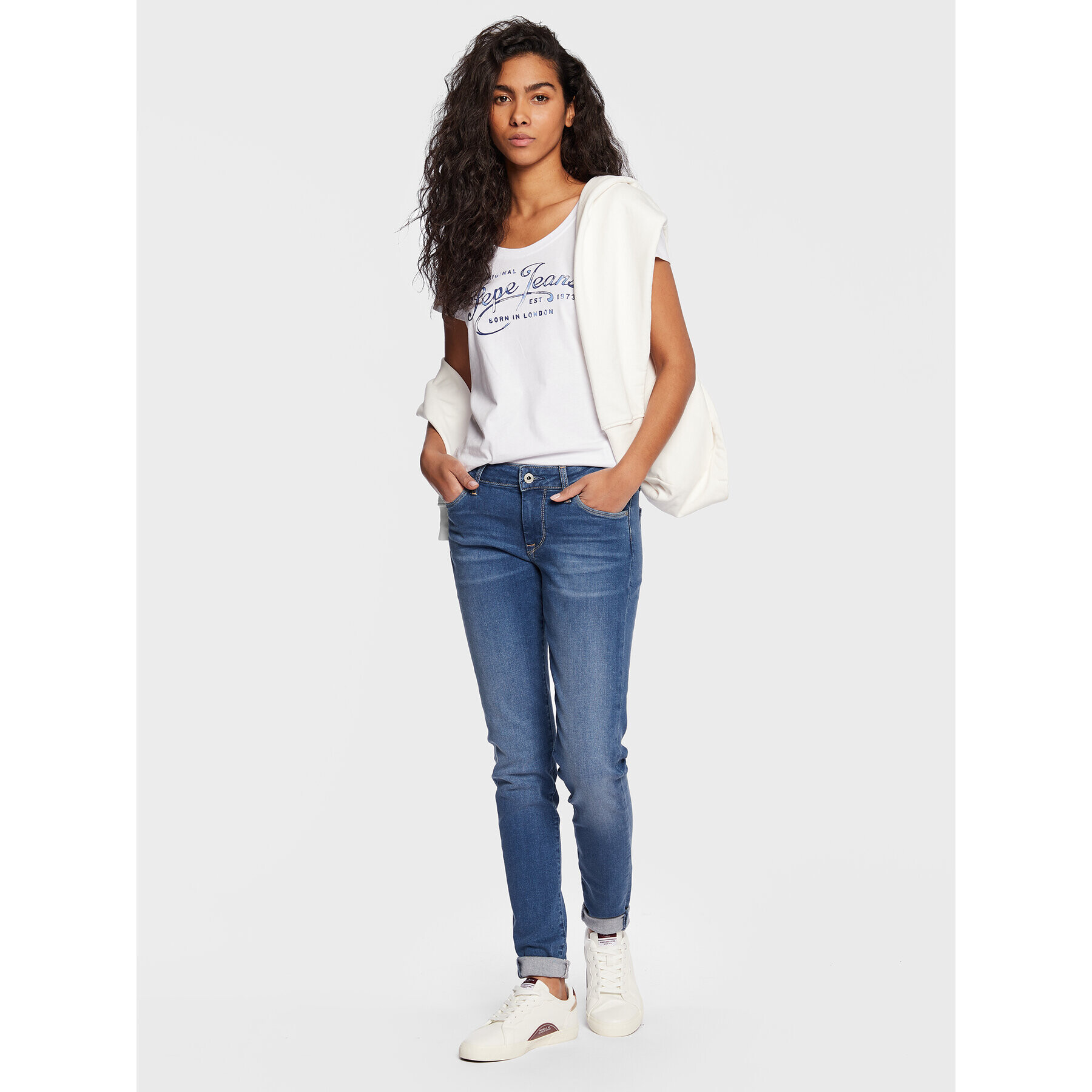 Pepe Jeans Jeansy Soho PL204174 Modrá Skinny Fit - Pepit.cz