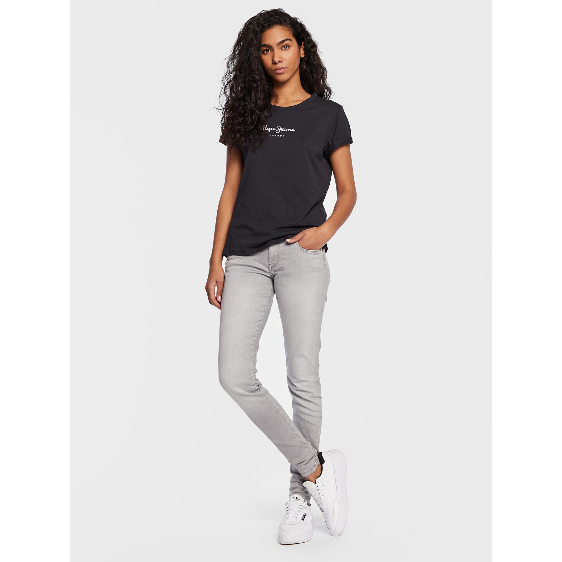 Pepe Jeans Jeansy Soho PL204174 Šedá Skinny Fit - Pepit.cz