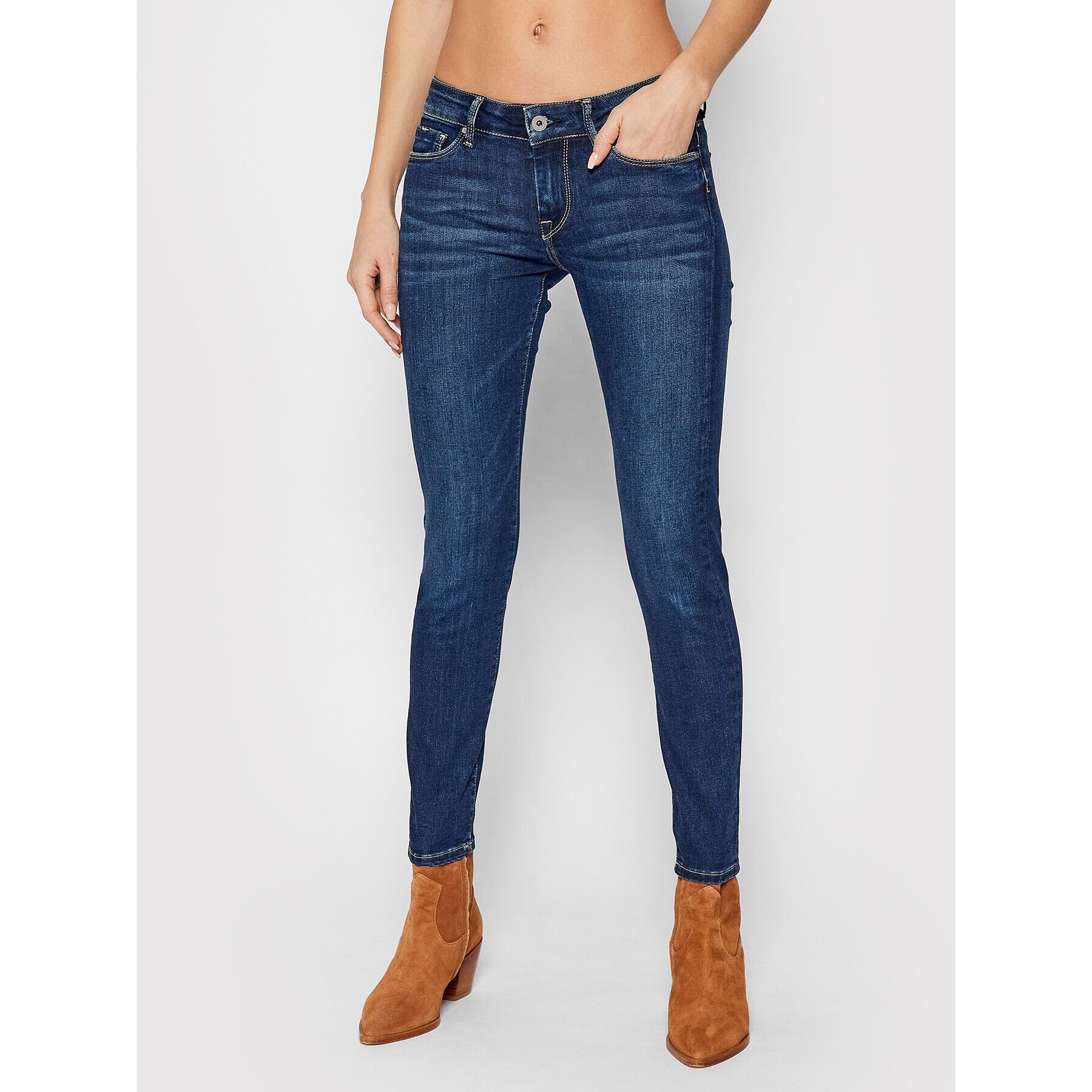 Pepe Jeans Jeansy Soho PL204174 Tmavomodrá Skinny Fit - Pepit.cz